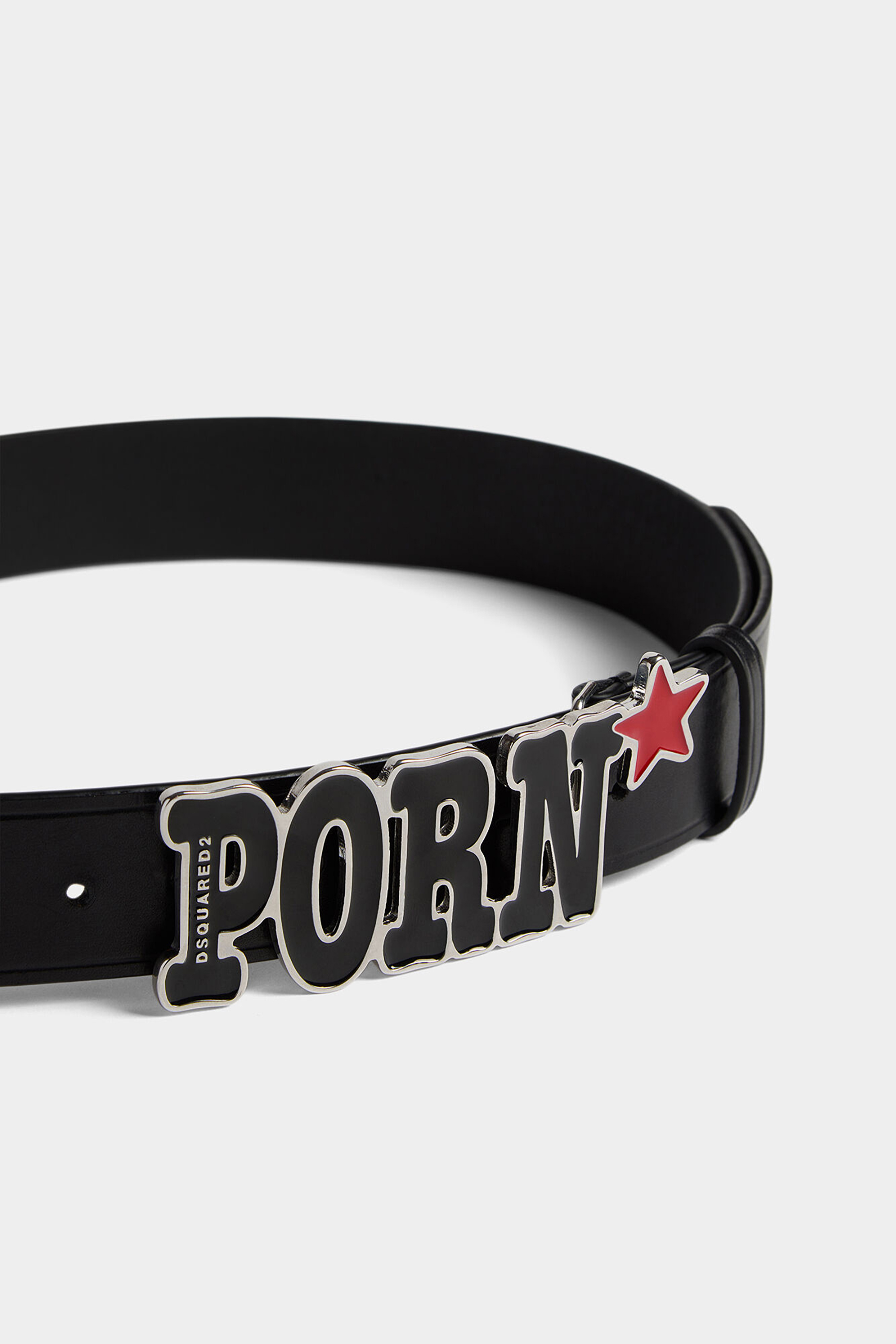 DSQUARED2 Rocco Plaque Leather Belt