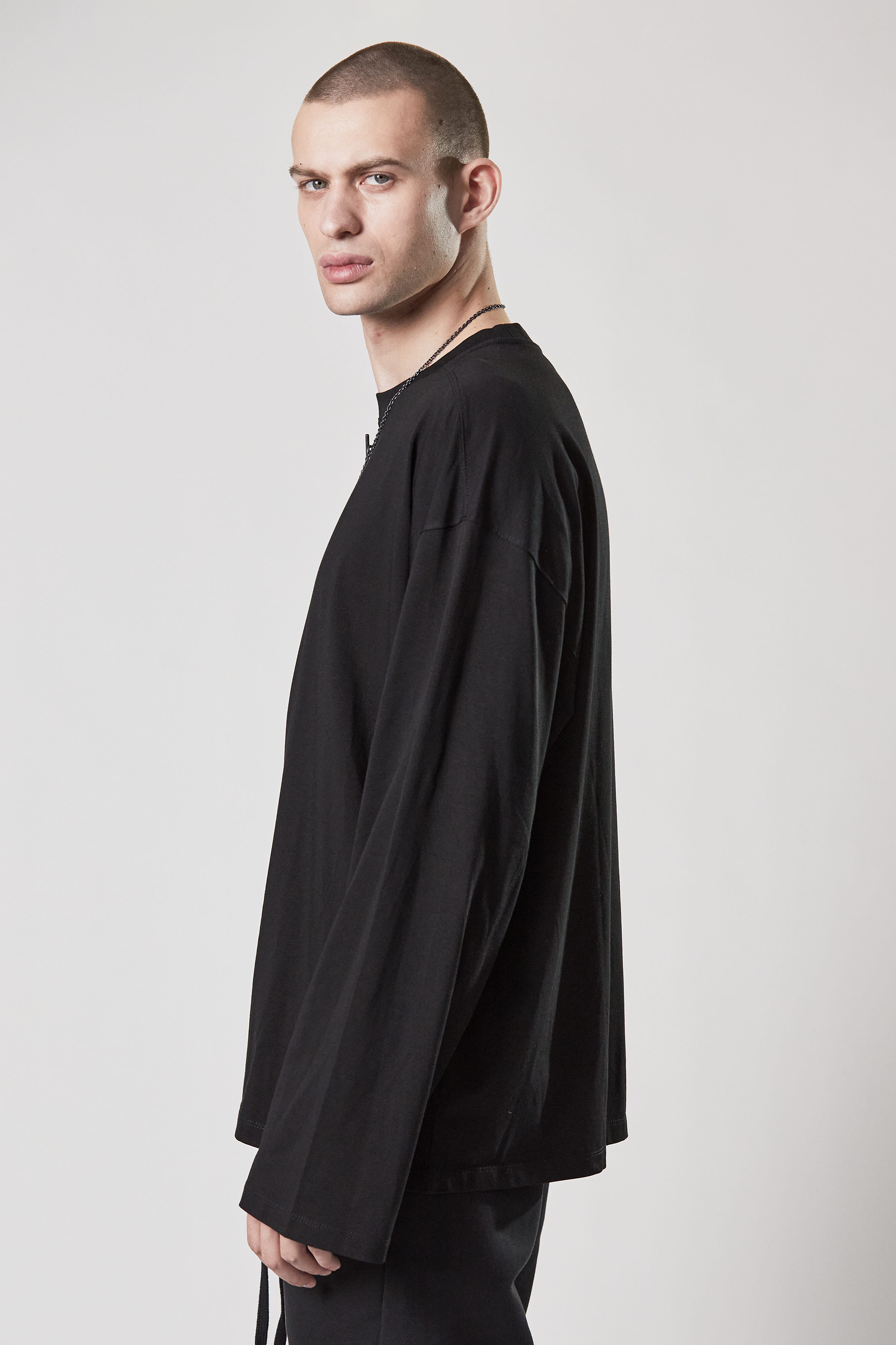 THOM KROM Oversized Cotton-Modal Stretch Jersey Long Sleeve T-Shirt