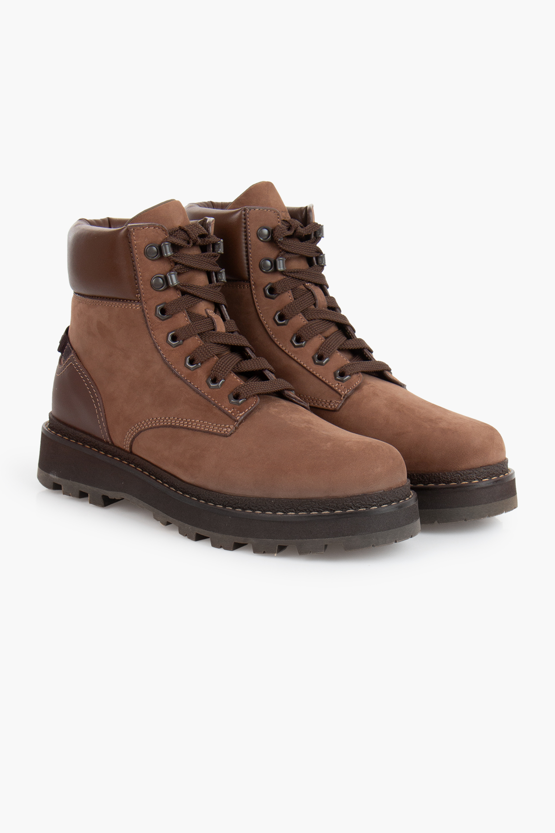 MONCLER Leather Lace-Up Ankle Boots Peka