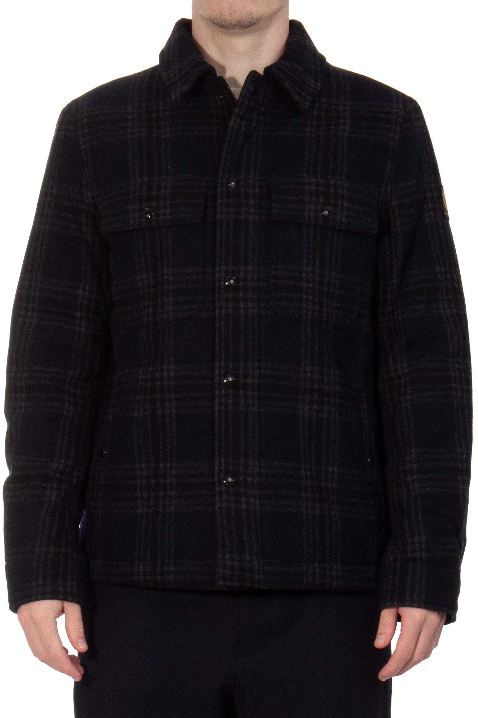 BELSTAFF Lined Checked Wool Blend Overshirt Longford