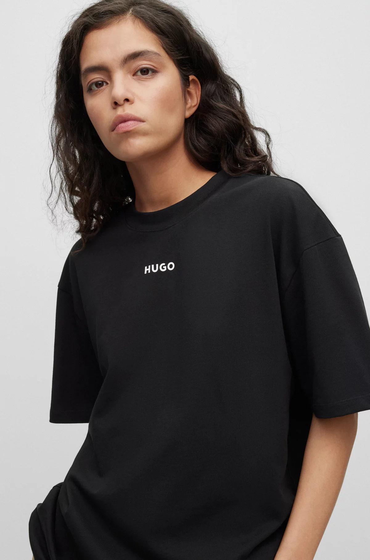 HUGO Printed Cotton T-Shirt Drisela