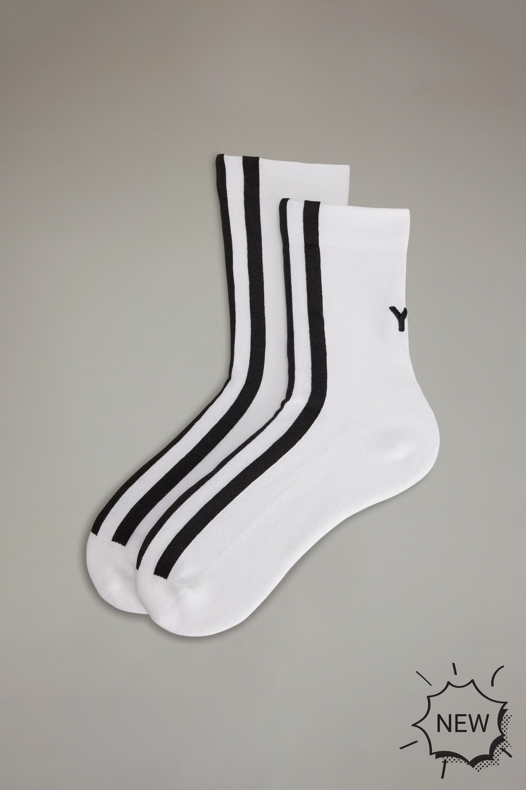 Y-3 Striped Cotton Blend Stretch Socks