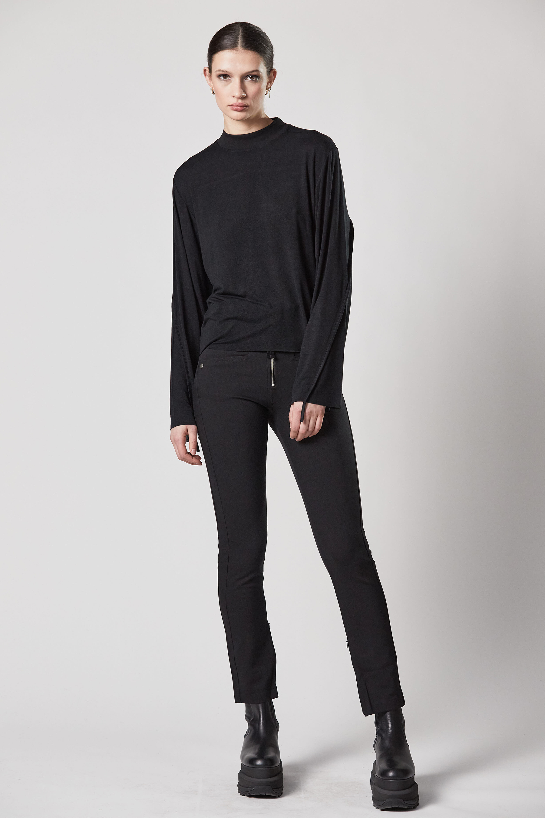 THOM KROM Ribbed Viscose Stretch Longsleeve T-Shirt