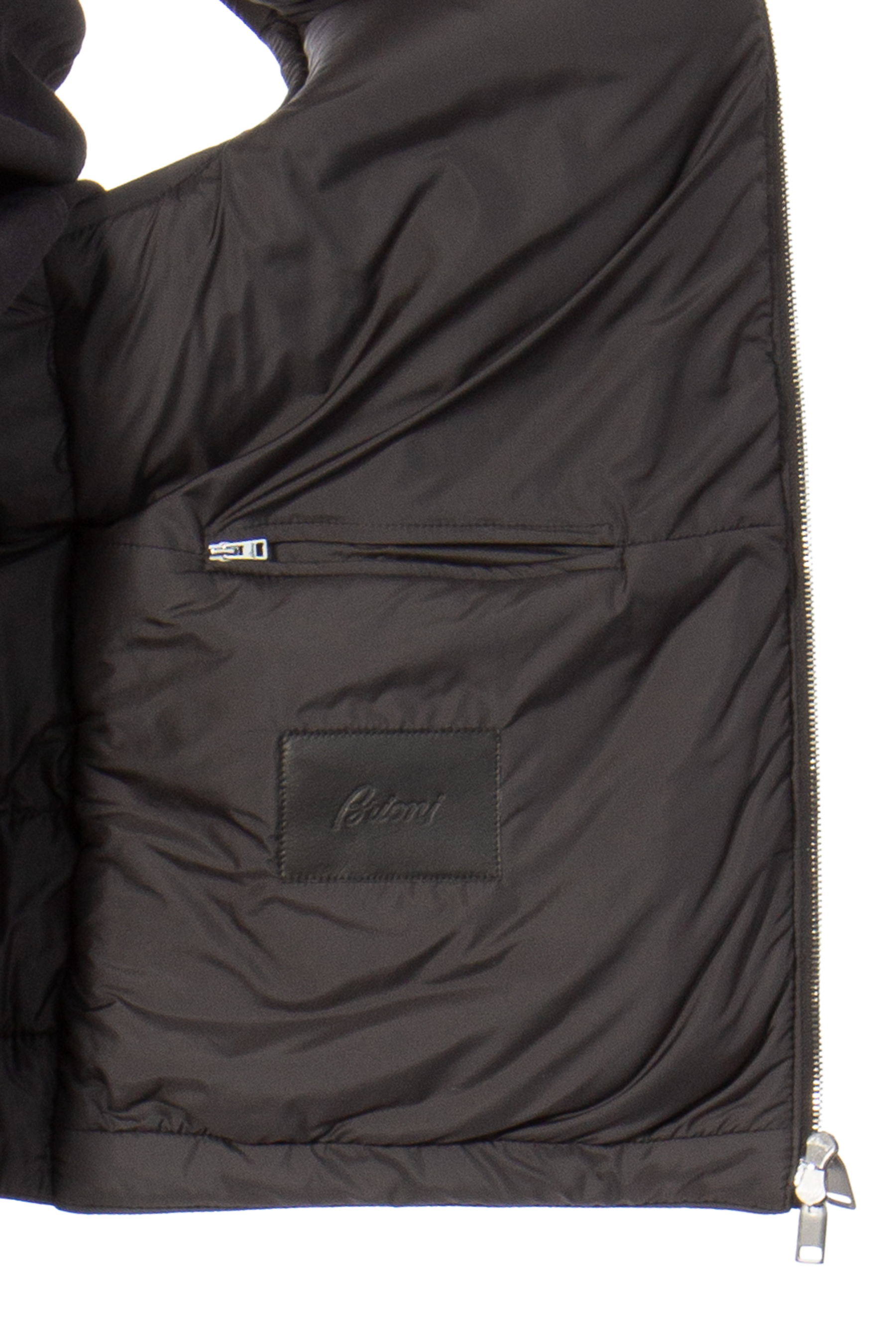 BRIONI Leather Puffer Vest