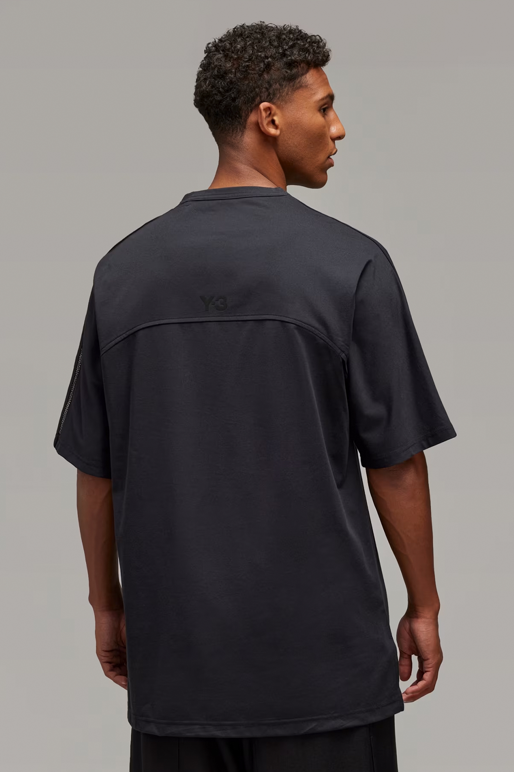 Y-3 Mesh 3S Cotton Blend Jersey T-Shirt