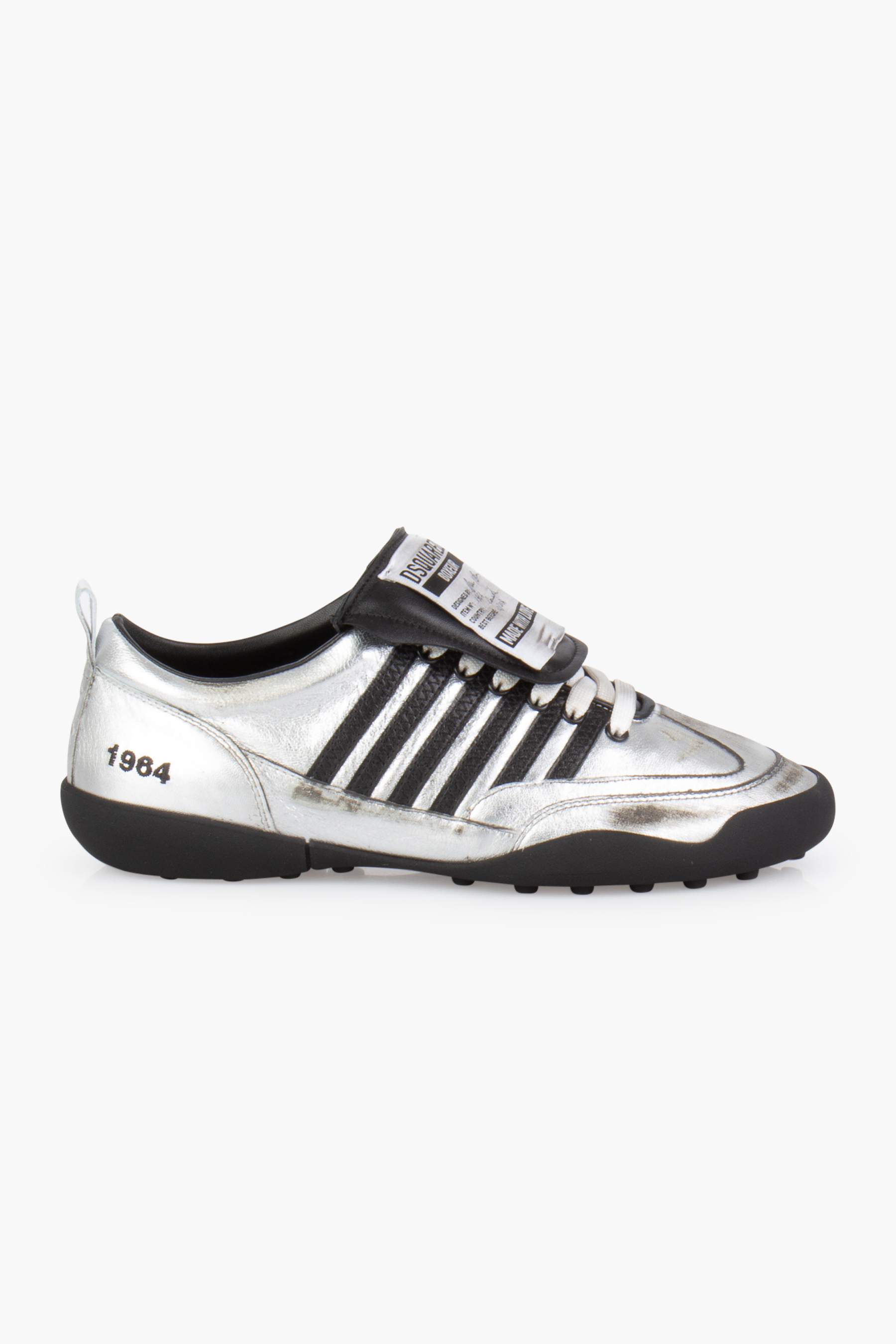 DSQUARED2 Laminated Goat Leather Sneakers Soccer