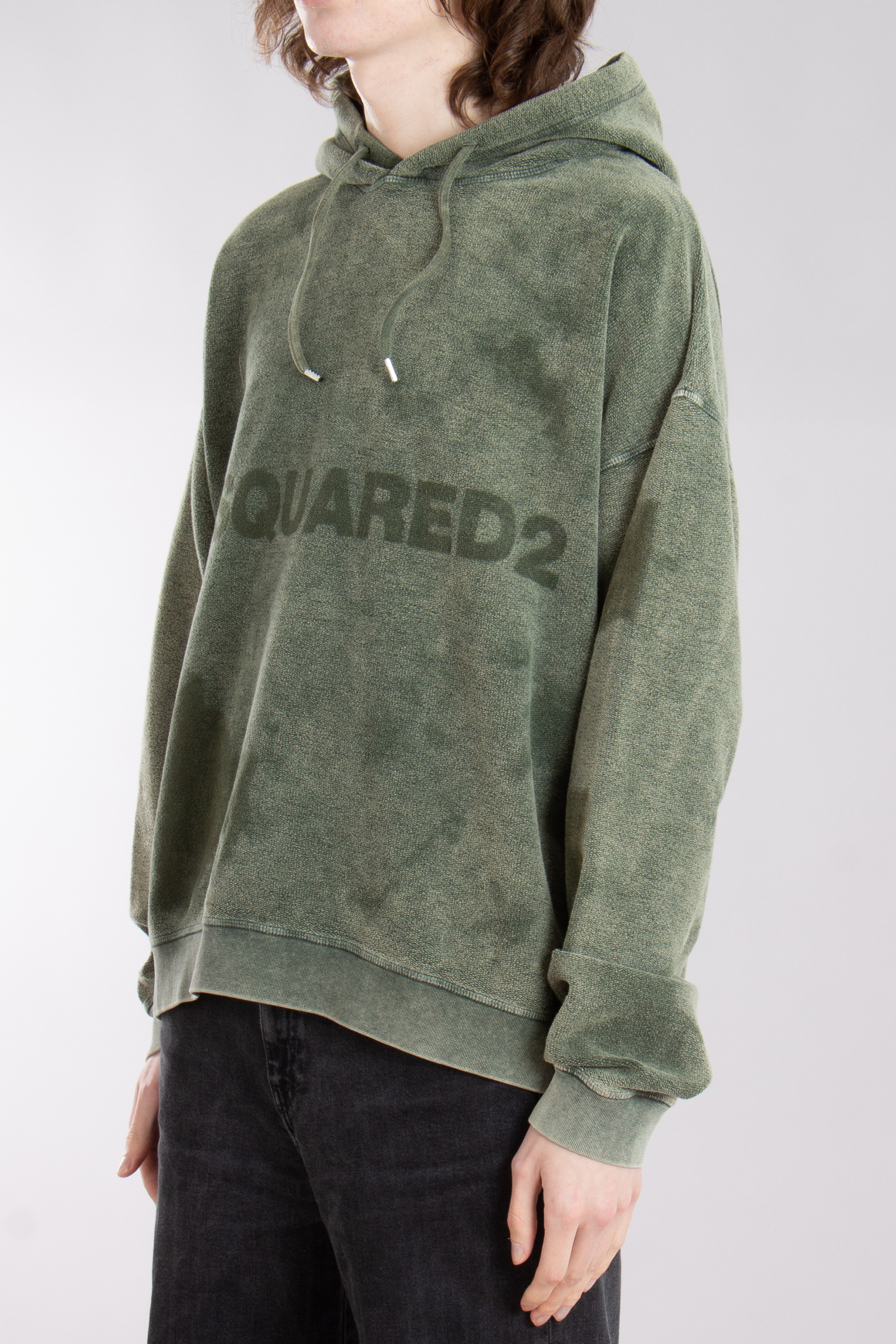 DSQUARED2 Used Wash Relax Fit Cotton Hoodie