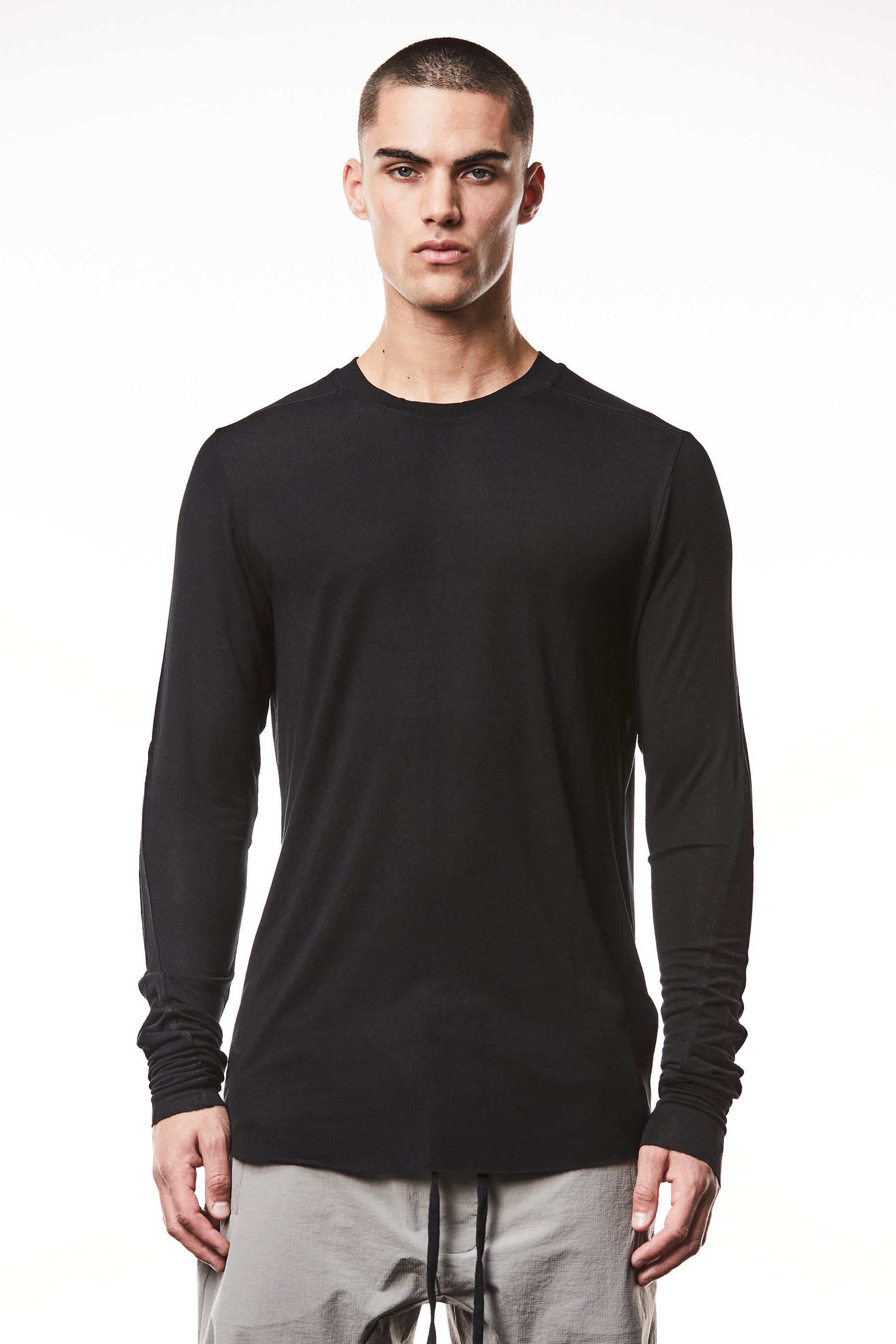 THOM KROM Slim Fit Light Viscose Stretch Long Sleeve T-Shirt