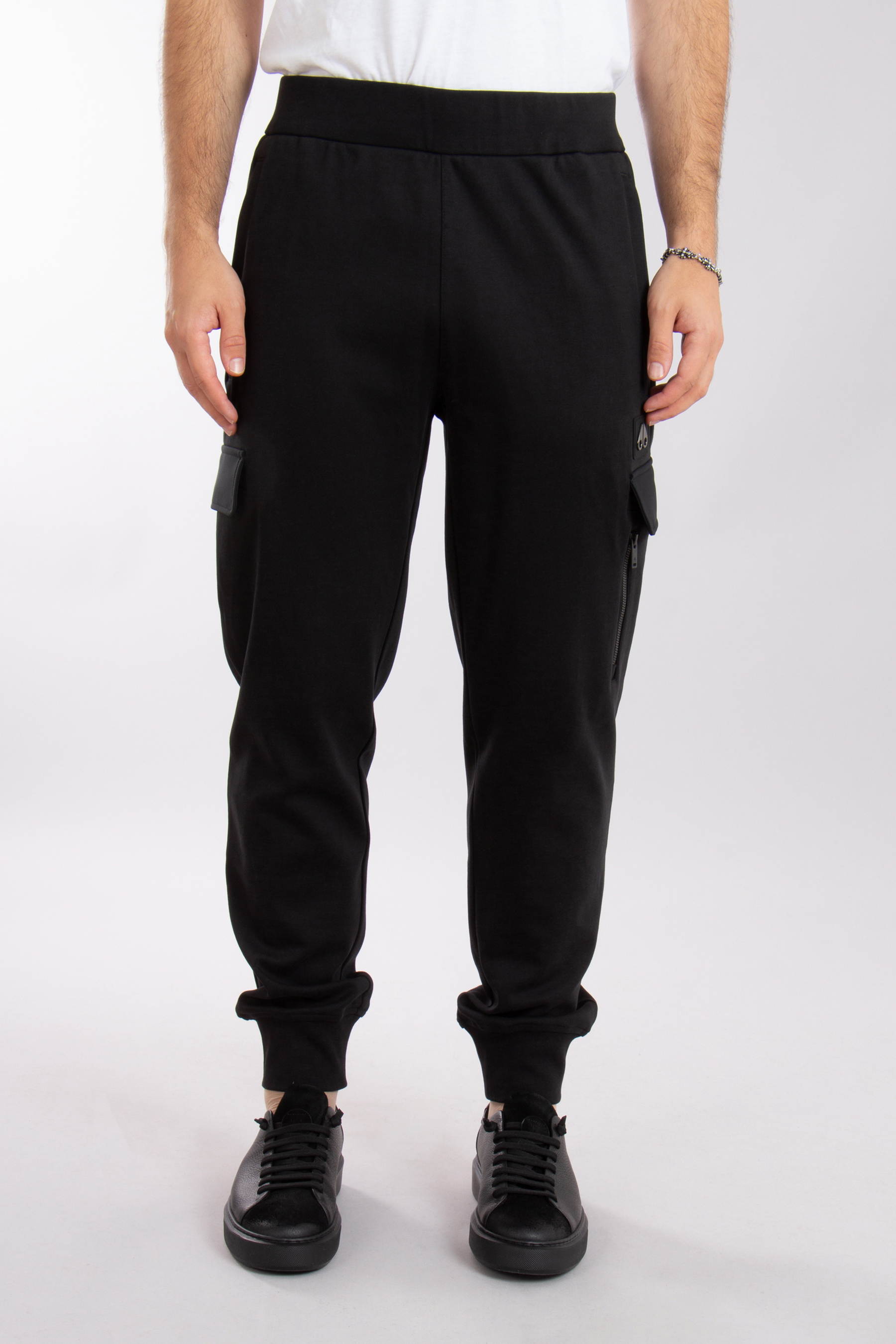 MOOSE KNUCKLES Cotton Jersey Sweatpants Perido Sleek Cargo