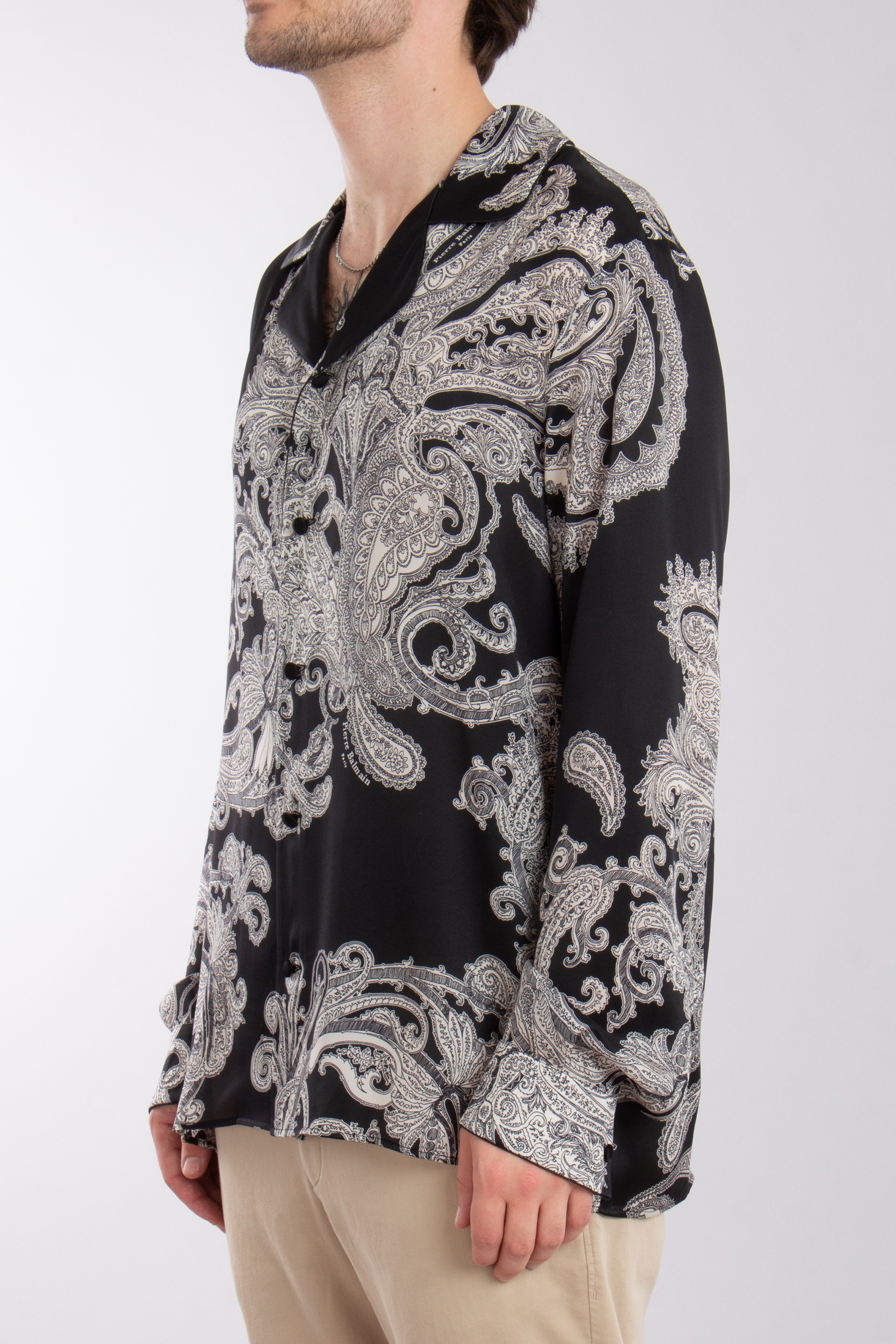 BALMAIN Printed Silk Shirt