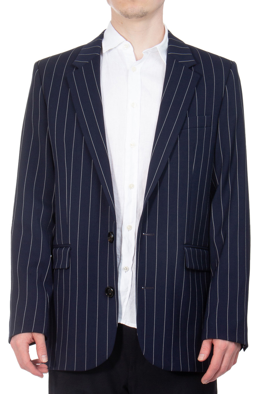 AMI PARIS Striped Virgin Wool Jacket