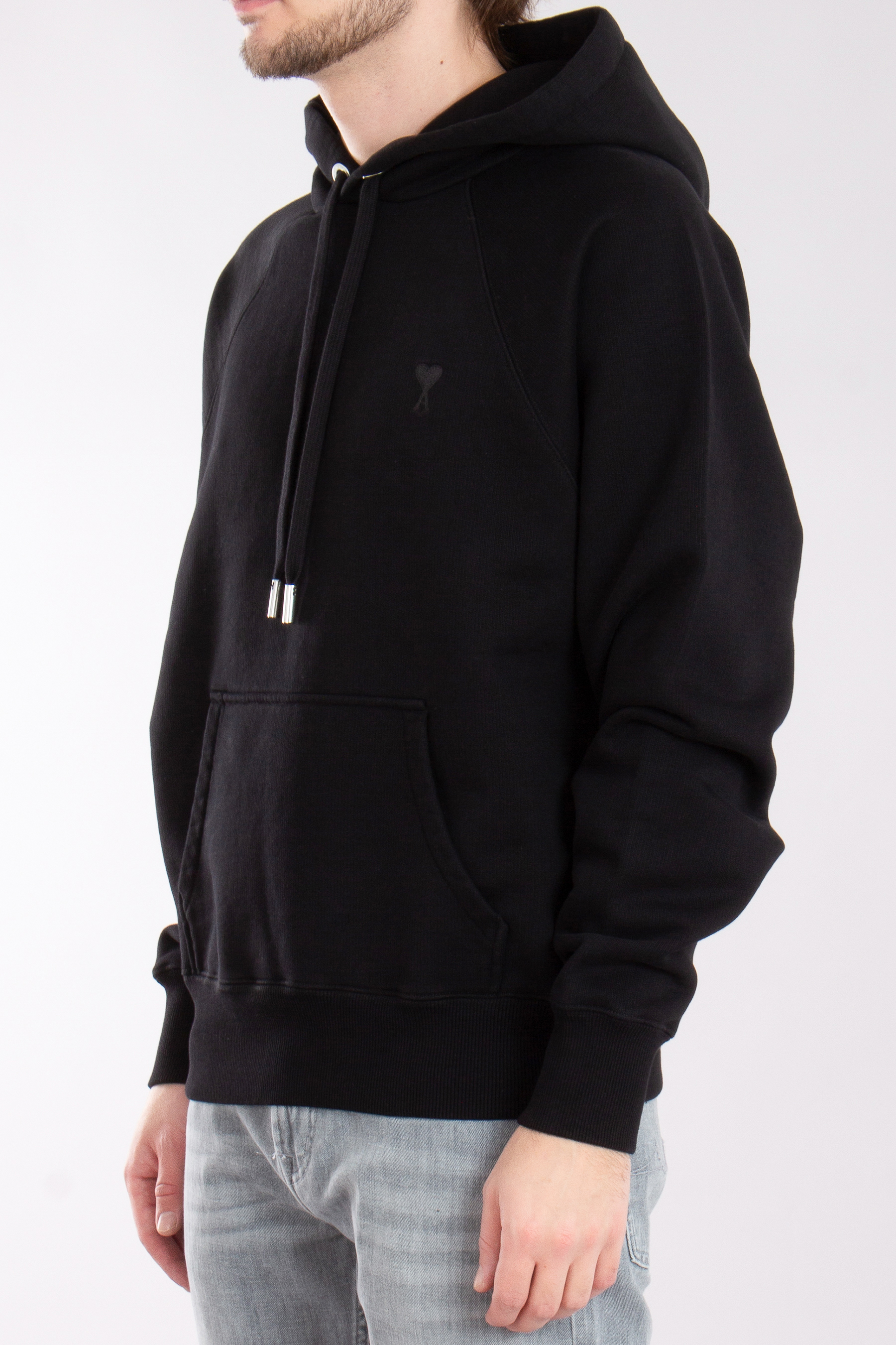 AMI PARIS Boxy Fit Ami de Coeur Organic Cotton Fleece Hoodie