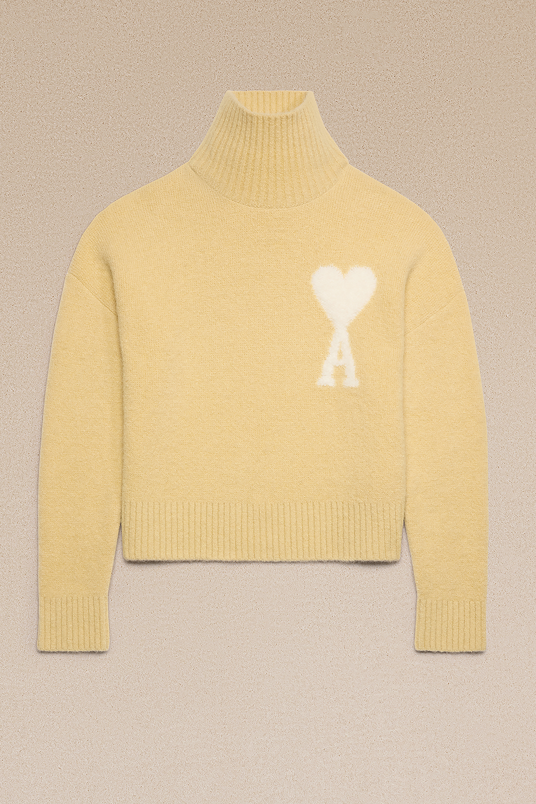 AMI PARIS Ami De Coeur Alpaca Blend Funnel Neck Sweater