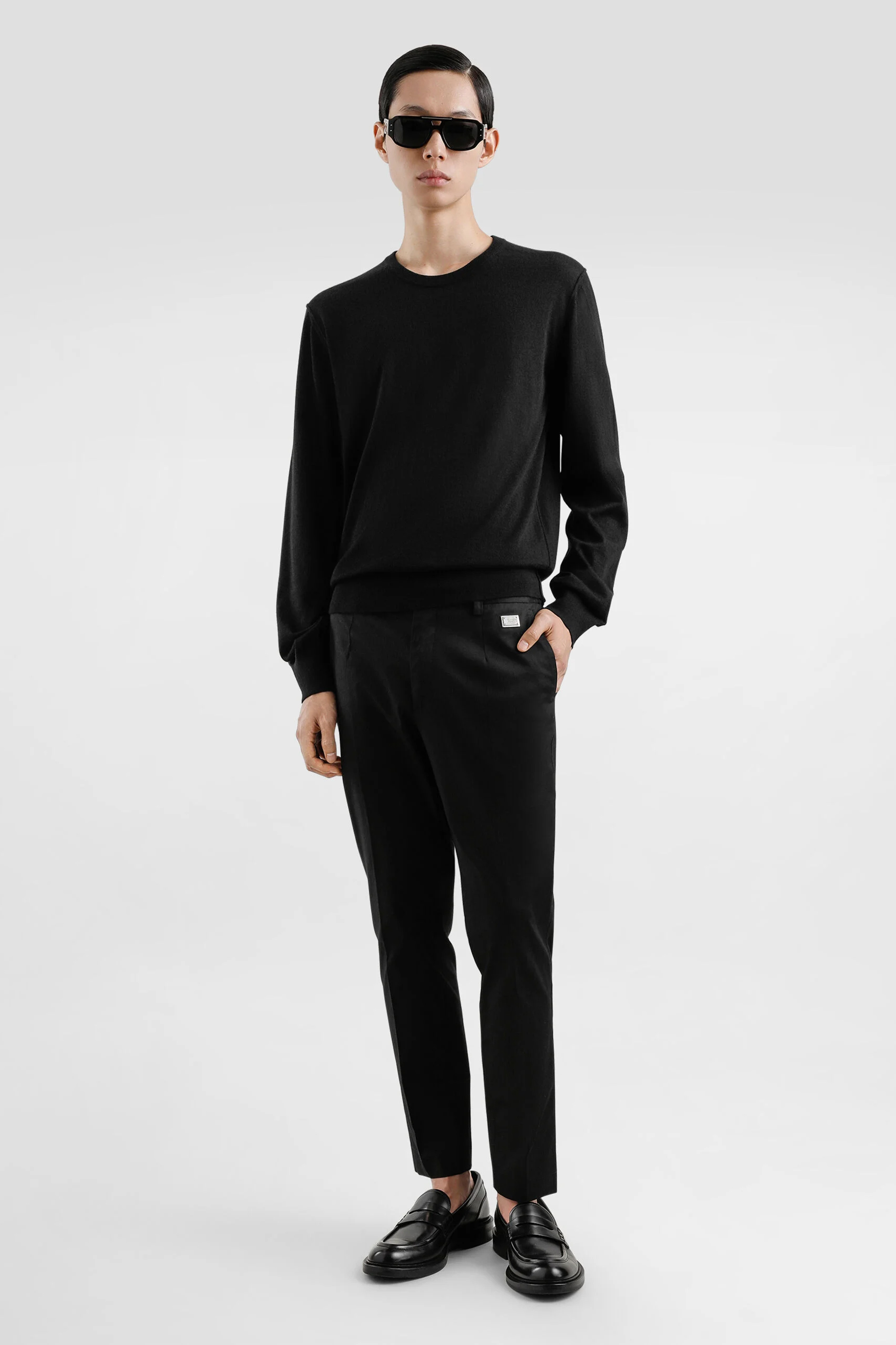 DOLCE & GABBANA Sartorial Stretch Cotton Gabardine Pants