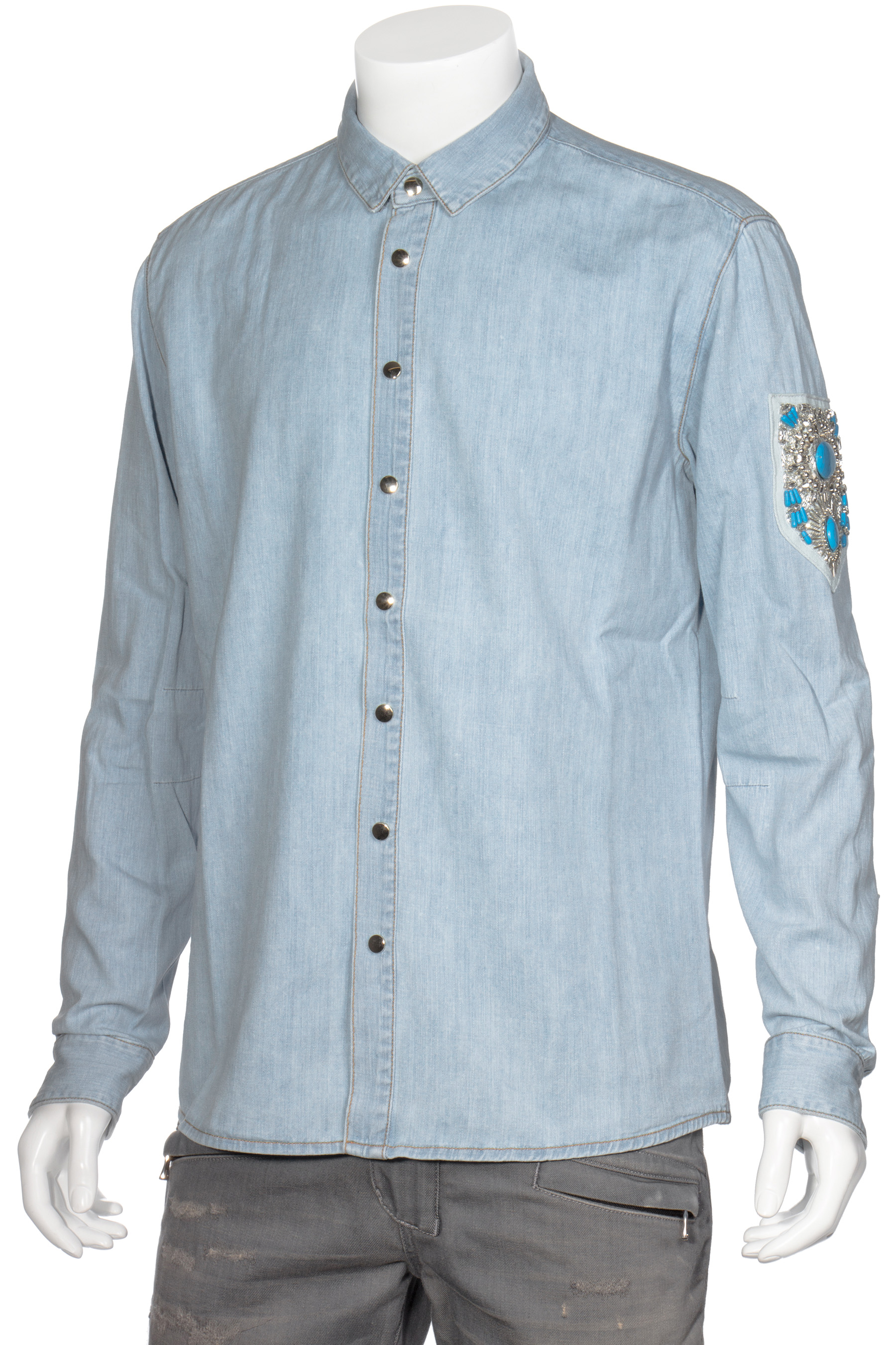 BALMAIN Denim Shirt Badge