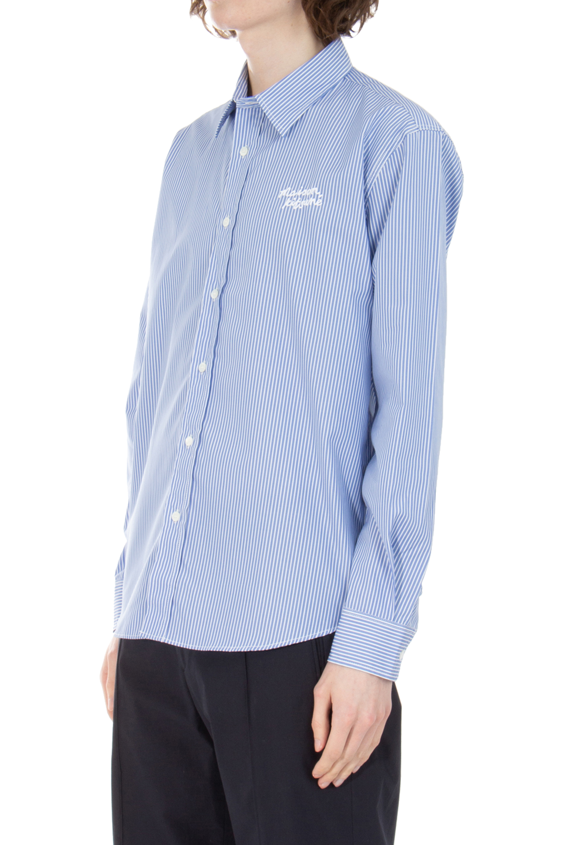 MAISON KITSUNÉ Casual Striped Cotton Shirt