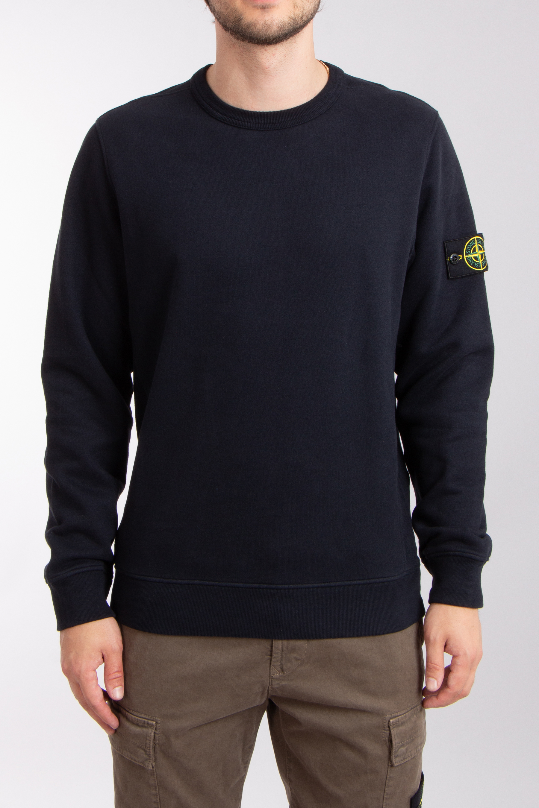 STONE ISLAND Brushed Organic Cotton Fleece Sweatshirt