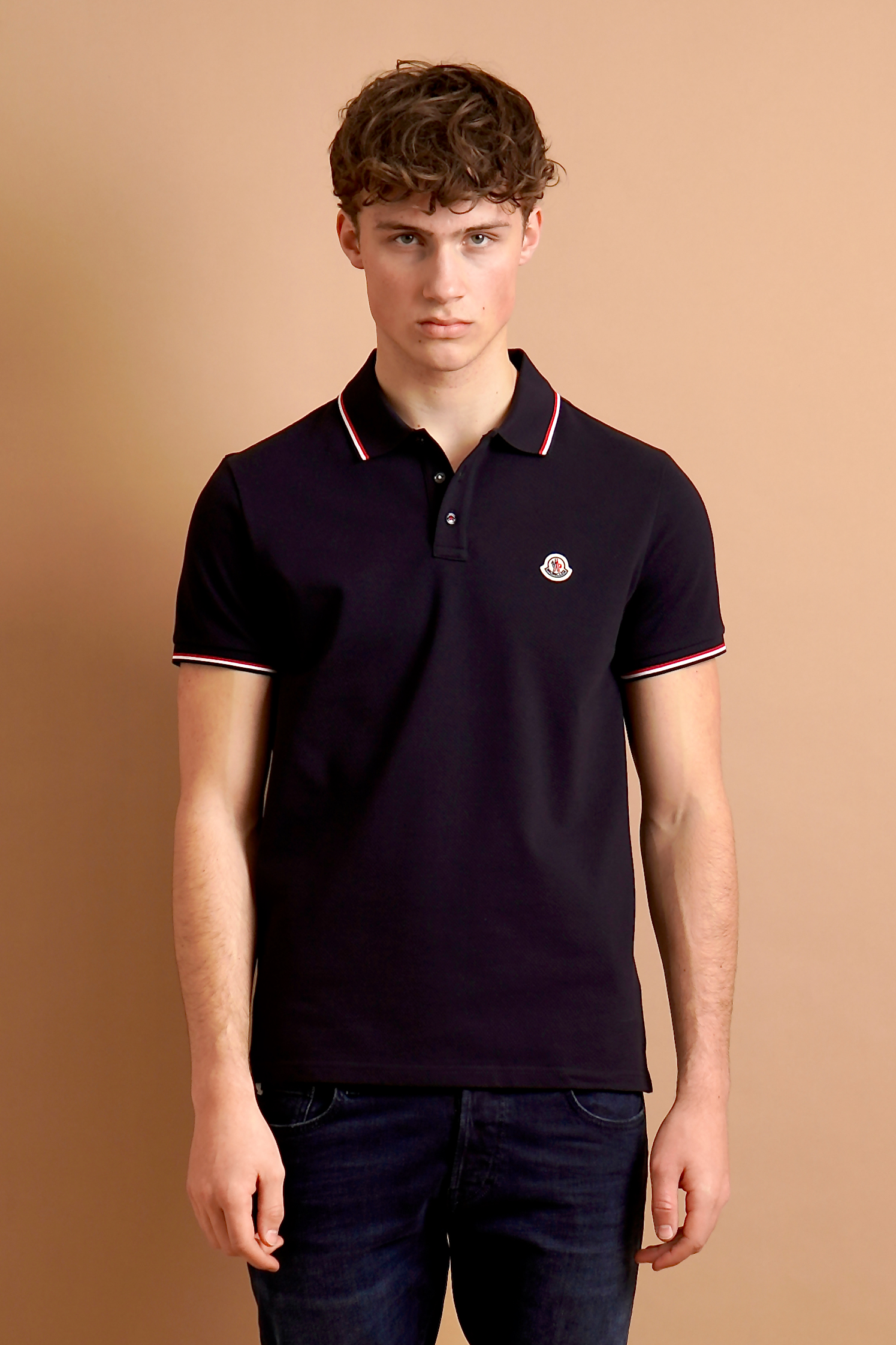 MONCLER Cotton Piqué Polo Shirt