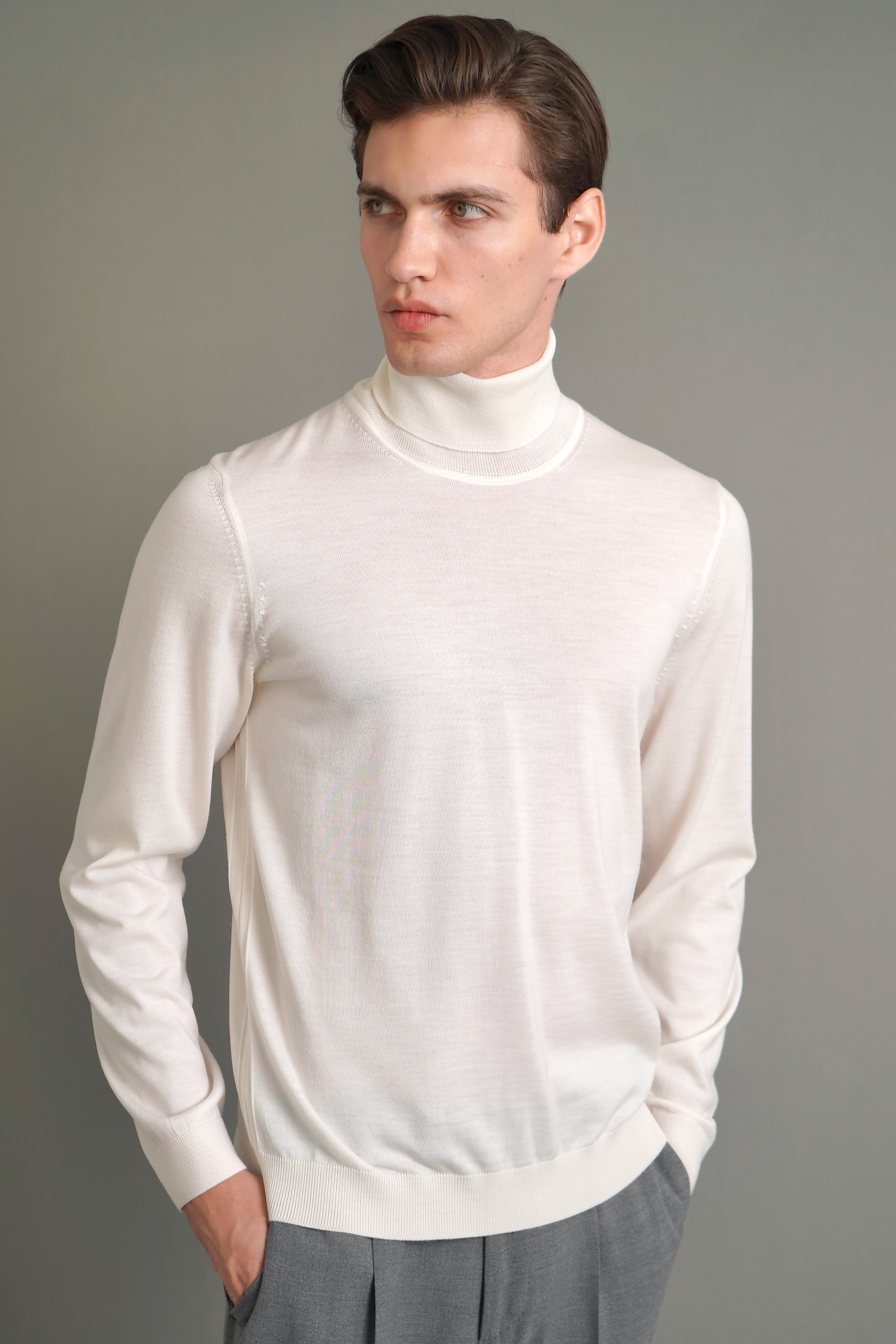 BOSS Virgin Wool Turtleneck Sweater Musso