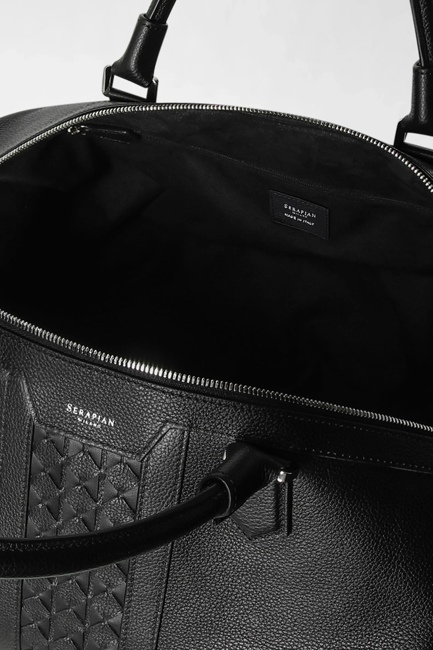 SERAPIAN Cashmere Leather & Mosaico Travel Bag