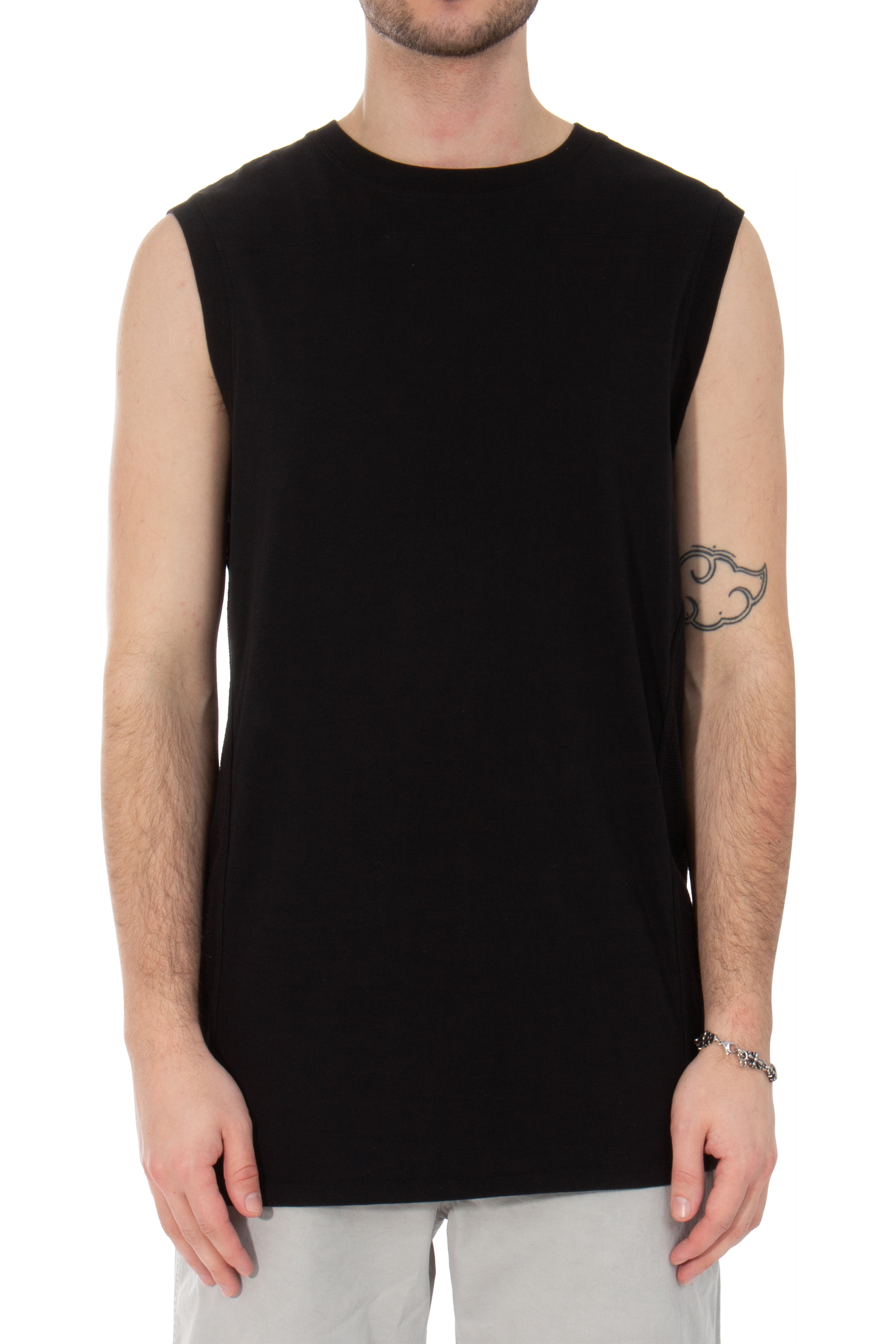 RE:VOLVER ATELIER Mesh Inlay Cotton Tank Top