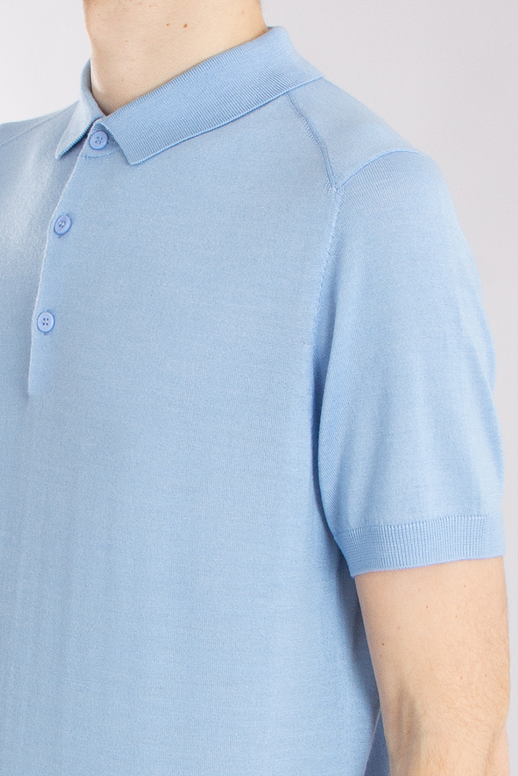 MIENTUS BERLIN Extrafine Wool-Silk-Cashmere Blend Knit Polo