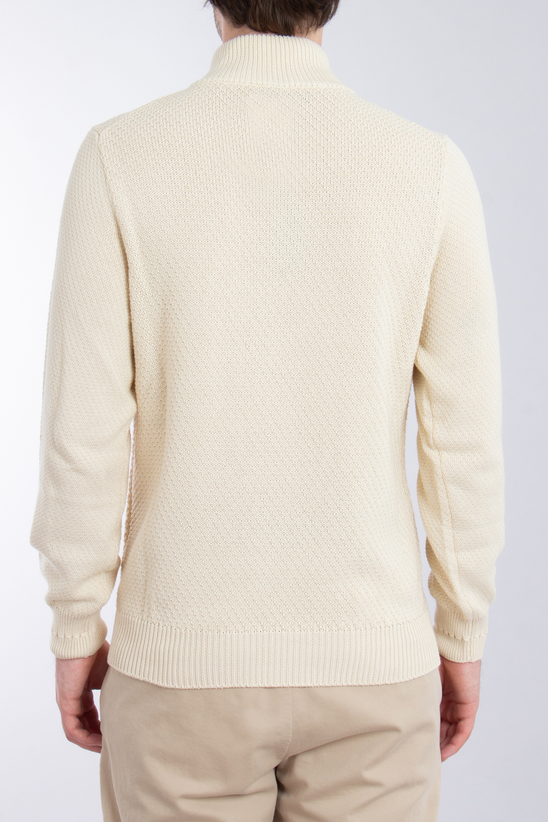 CANALI Structured Cotton Knit Sweater