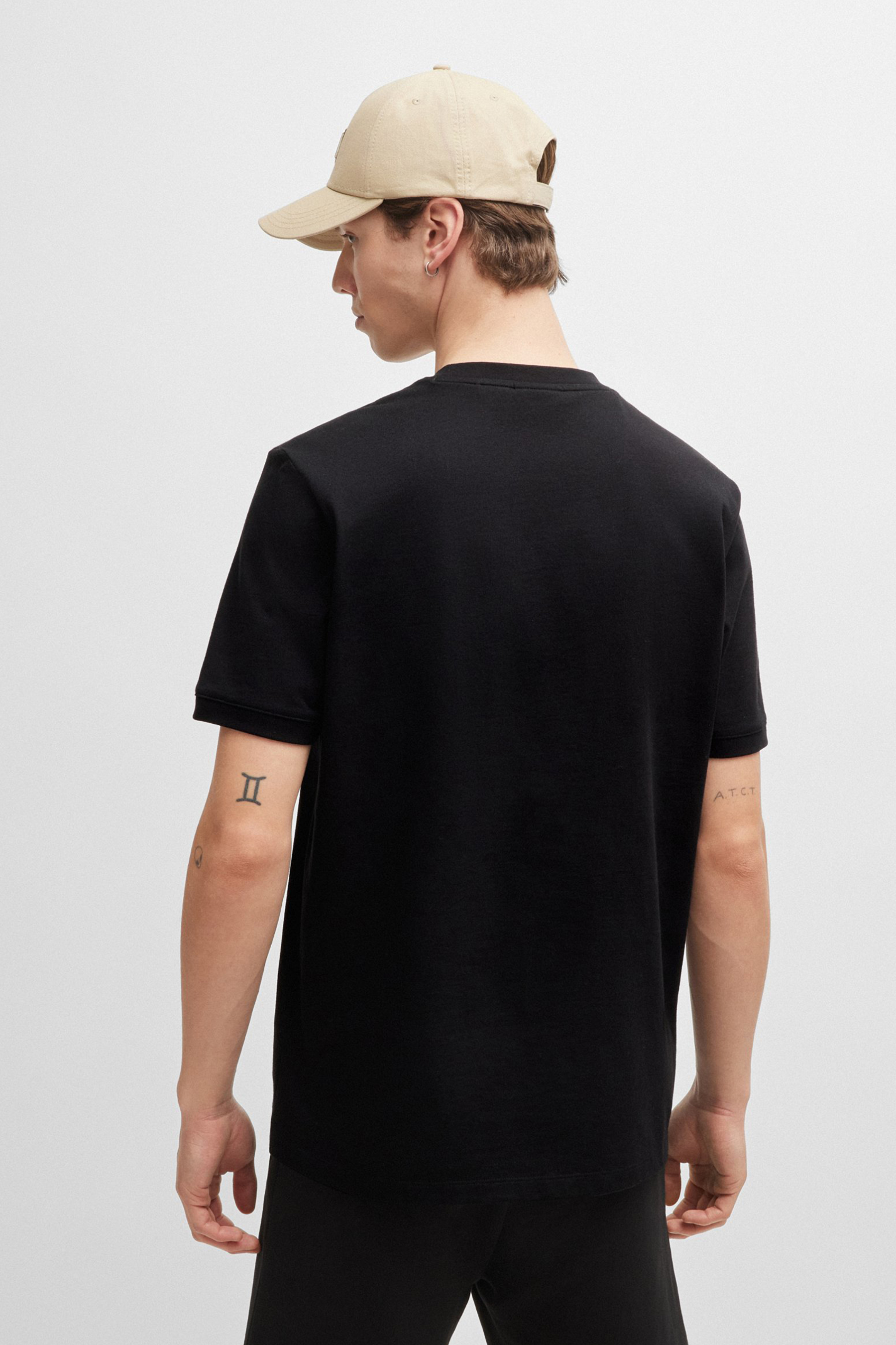 HUGO Regenerative Cotton Jersey T-Shirt Diragolino