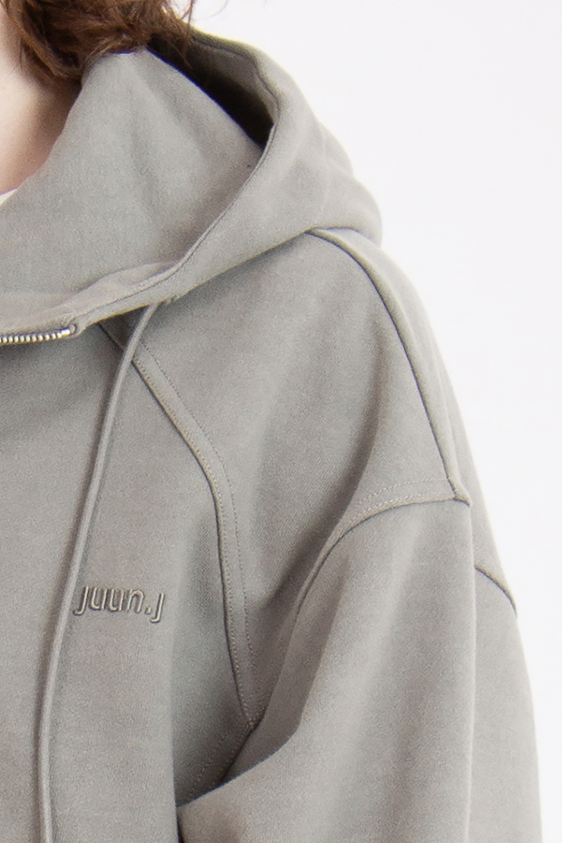 JUUN.J Oversized Cotton Zip Hoodie