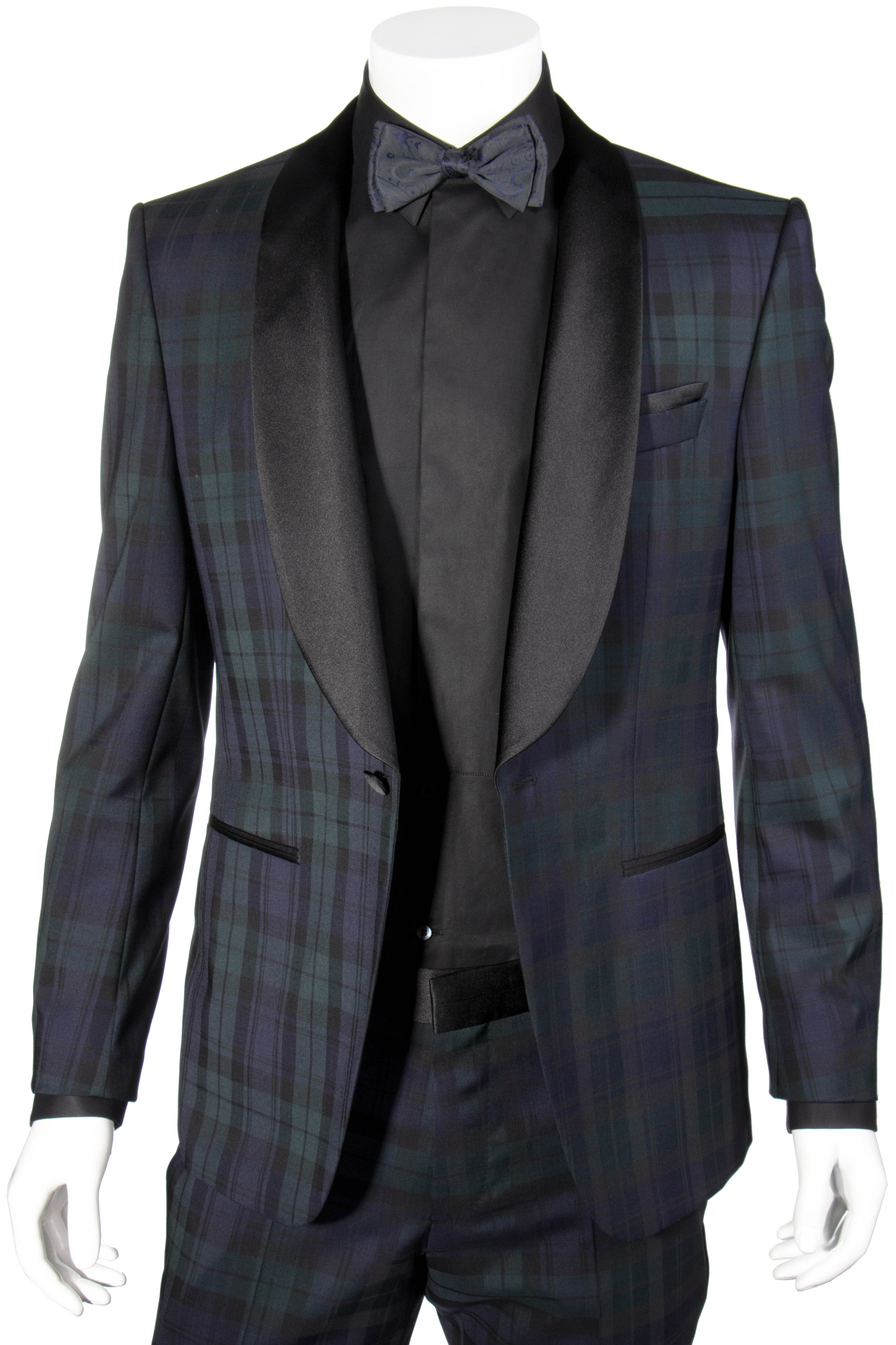 BOSS Slim Fit Checked Wool Tuxedo Herwyn/Gewon