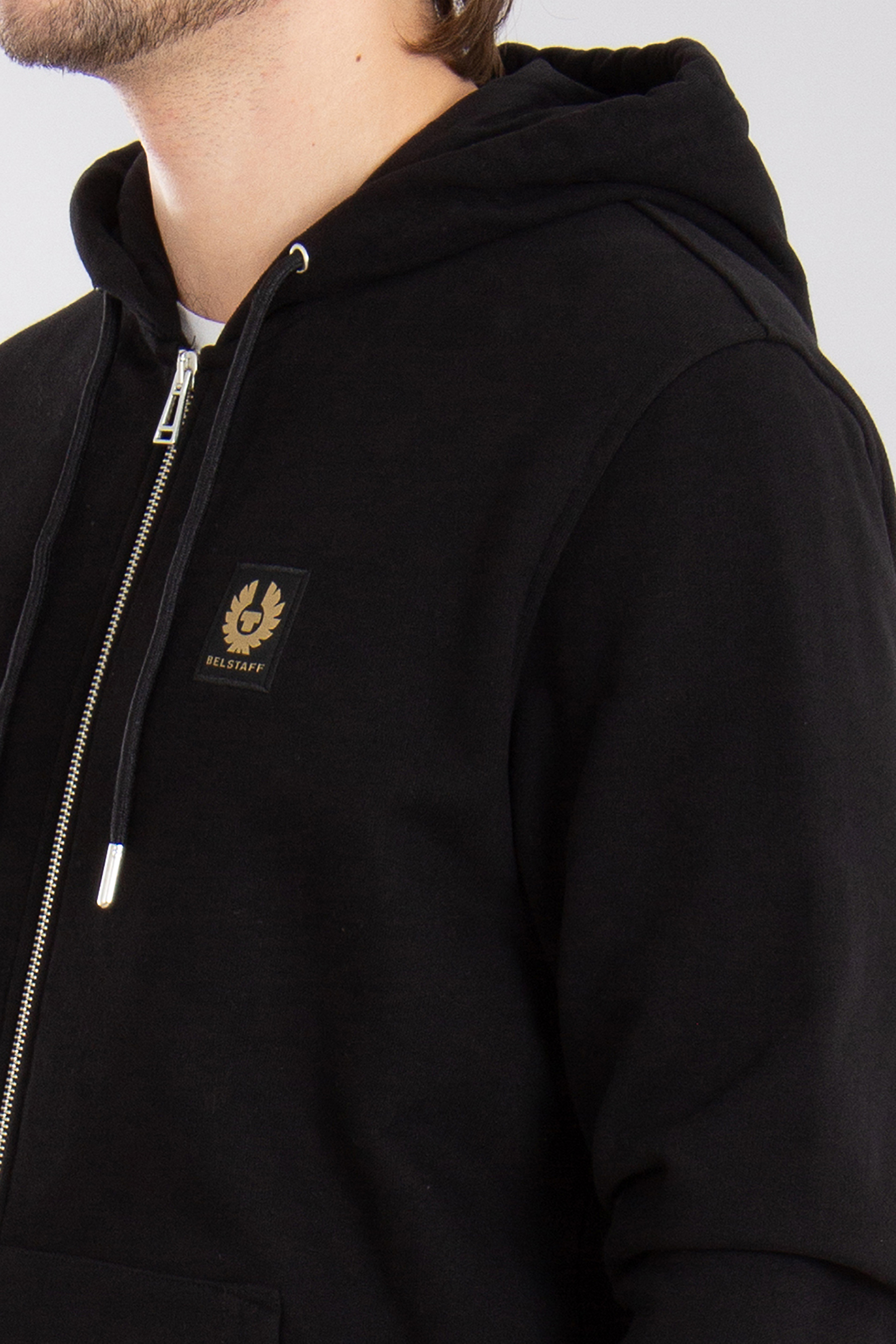 BELSTAFF Loopback Cotton Fleece Full Zip Hoodie