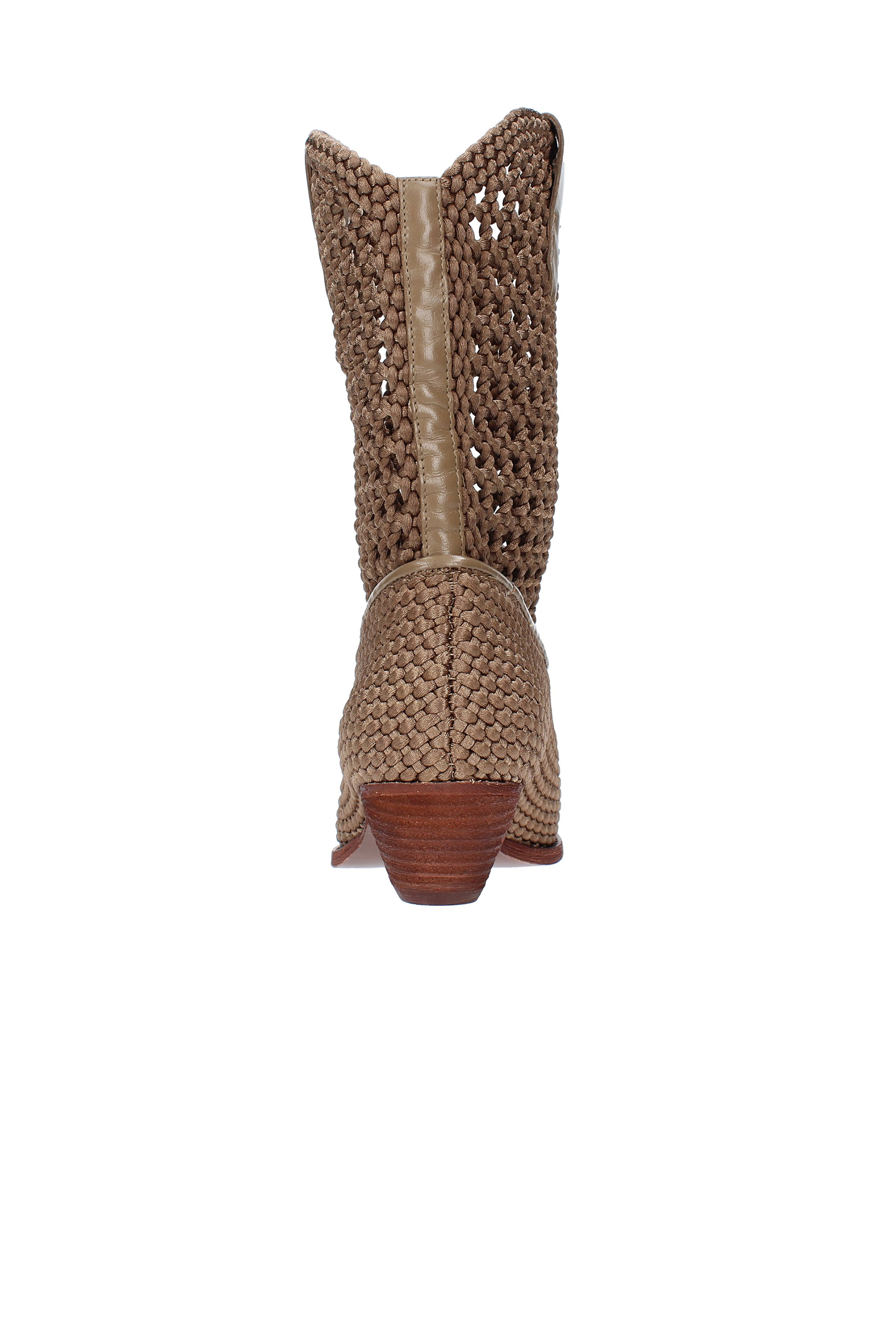 ASH Braided Satin Cowboy Boots Dalton Intreccio