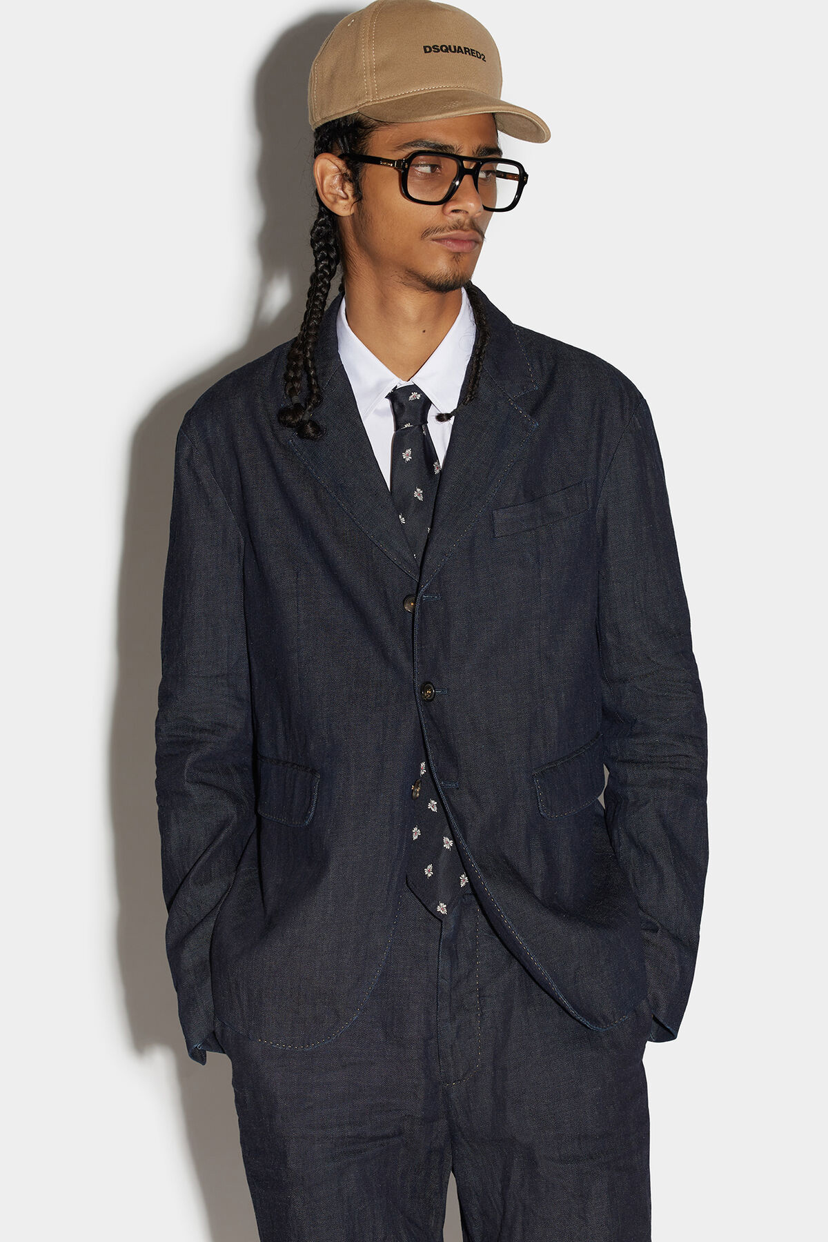 DSQUARED2 Regular Fit Cotton-Hemp Denim Osaka Suit