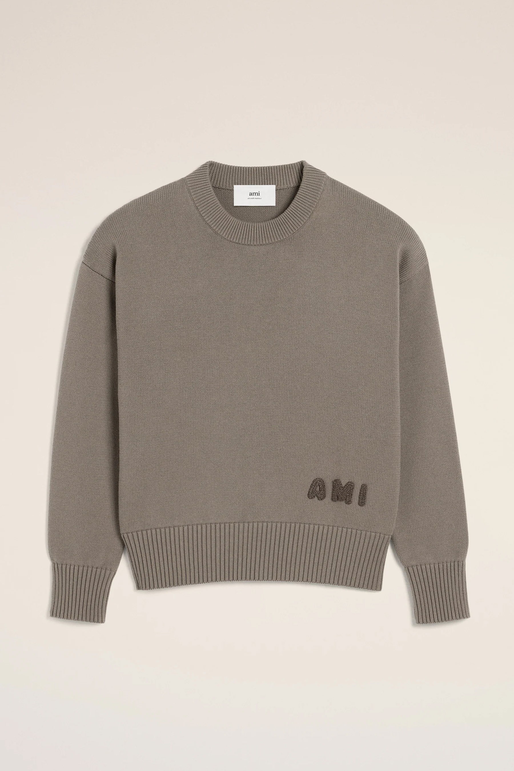 AMI PARIS Relaxed Fit Organic Cotton-Wool Blend Sweater