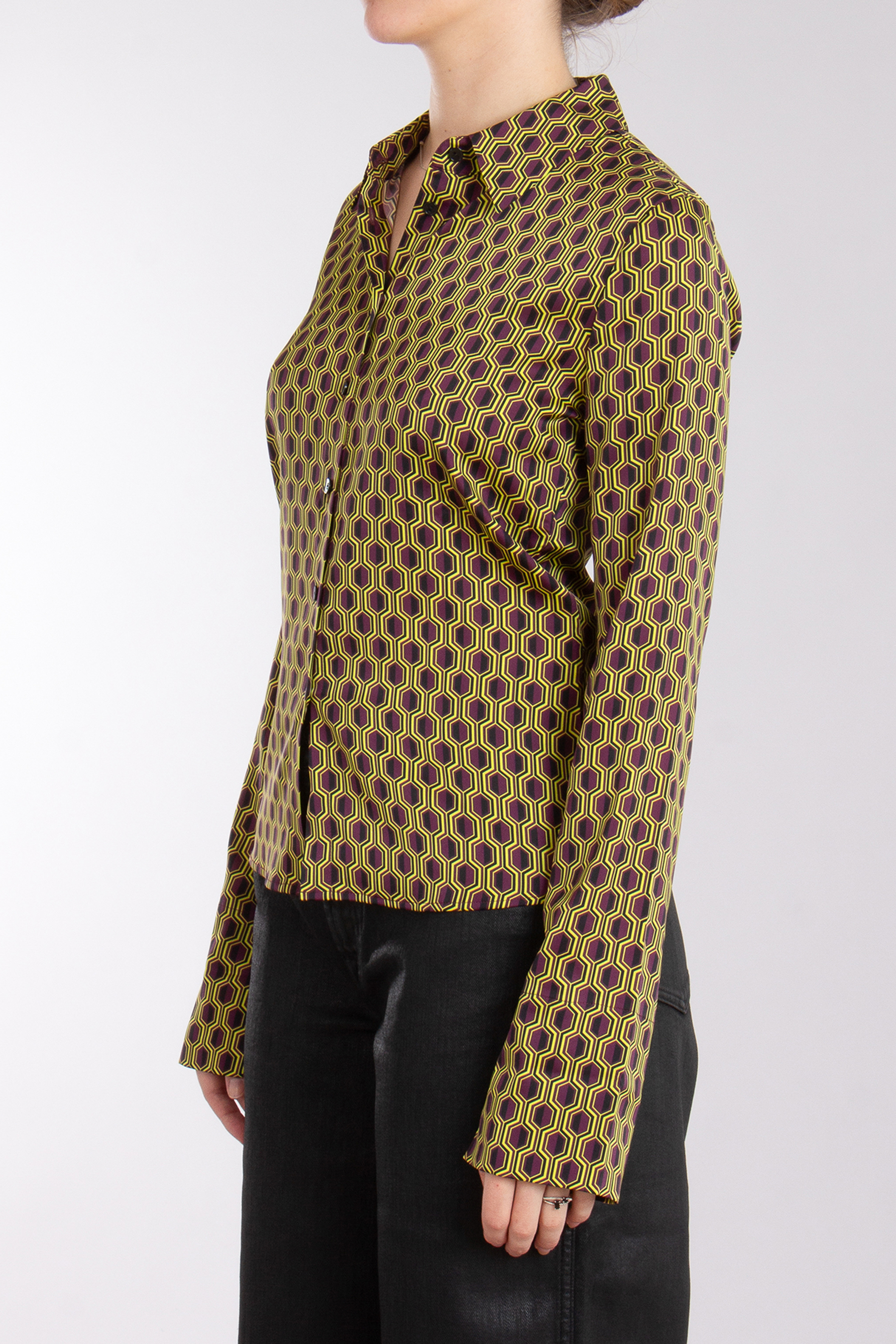 HUGO Patterned Recycled Woven Stretch Blouse Ellana