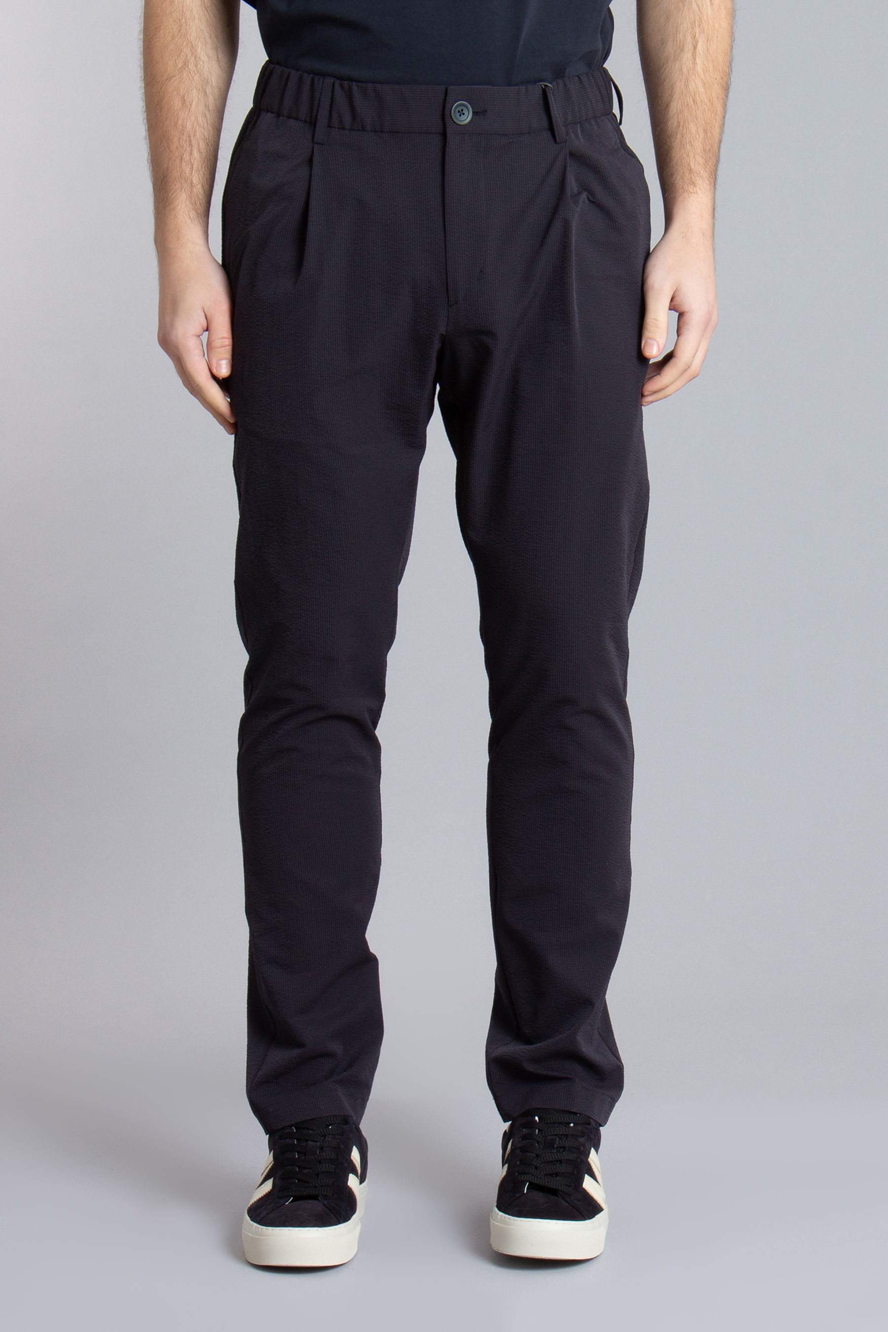 HERNO Regular Fit Stretch Seer-Crease Pants