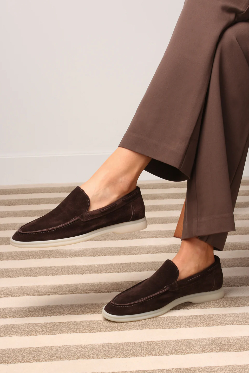 AURÉLIEN Softey® Suede Lady Yacht Loafers 