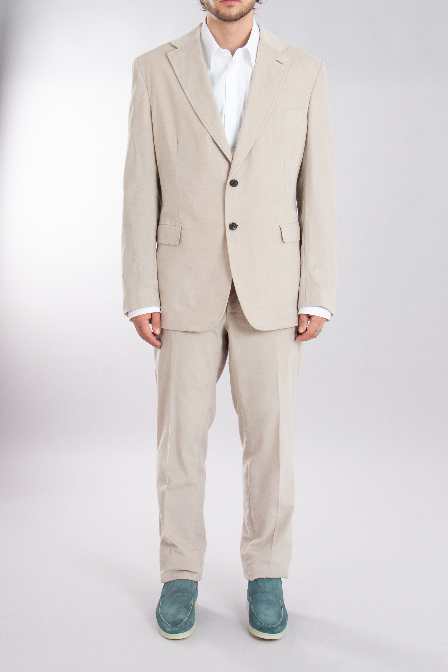 BRIONI Loose Fit Cotton-Cashmere-Corduroy Suit Trevi