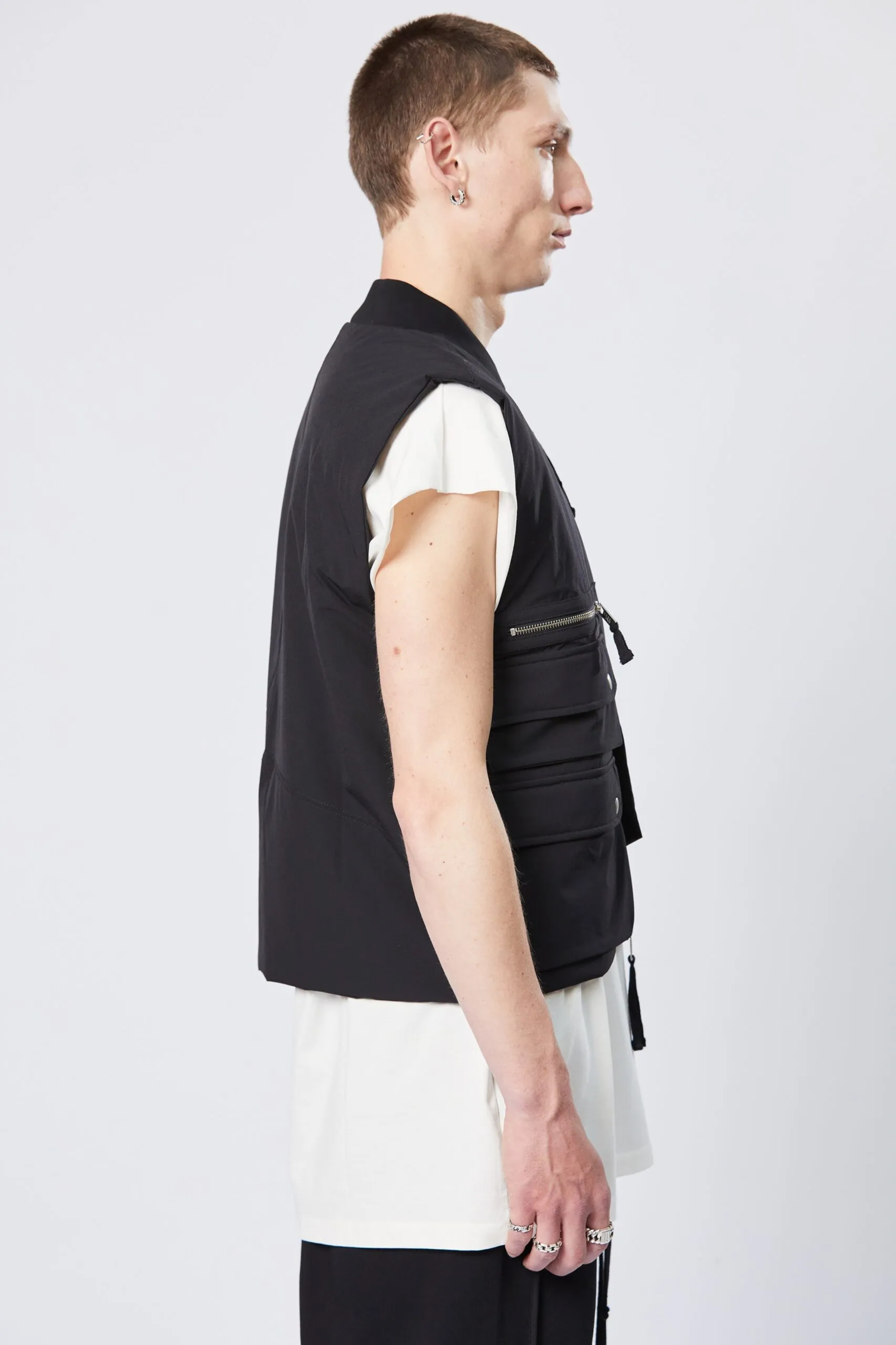 THOM KROM Nylon Stretch Bomber Vest