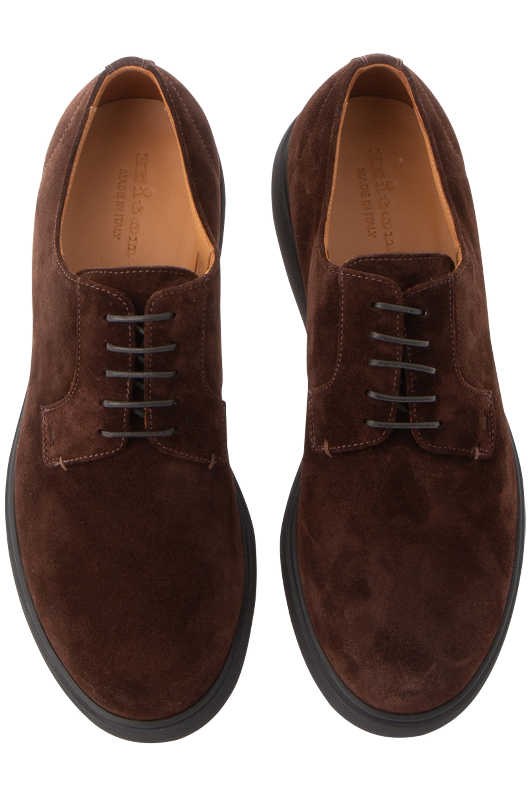 KITON Calfskin Suede Derby Shoes