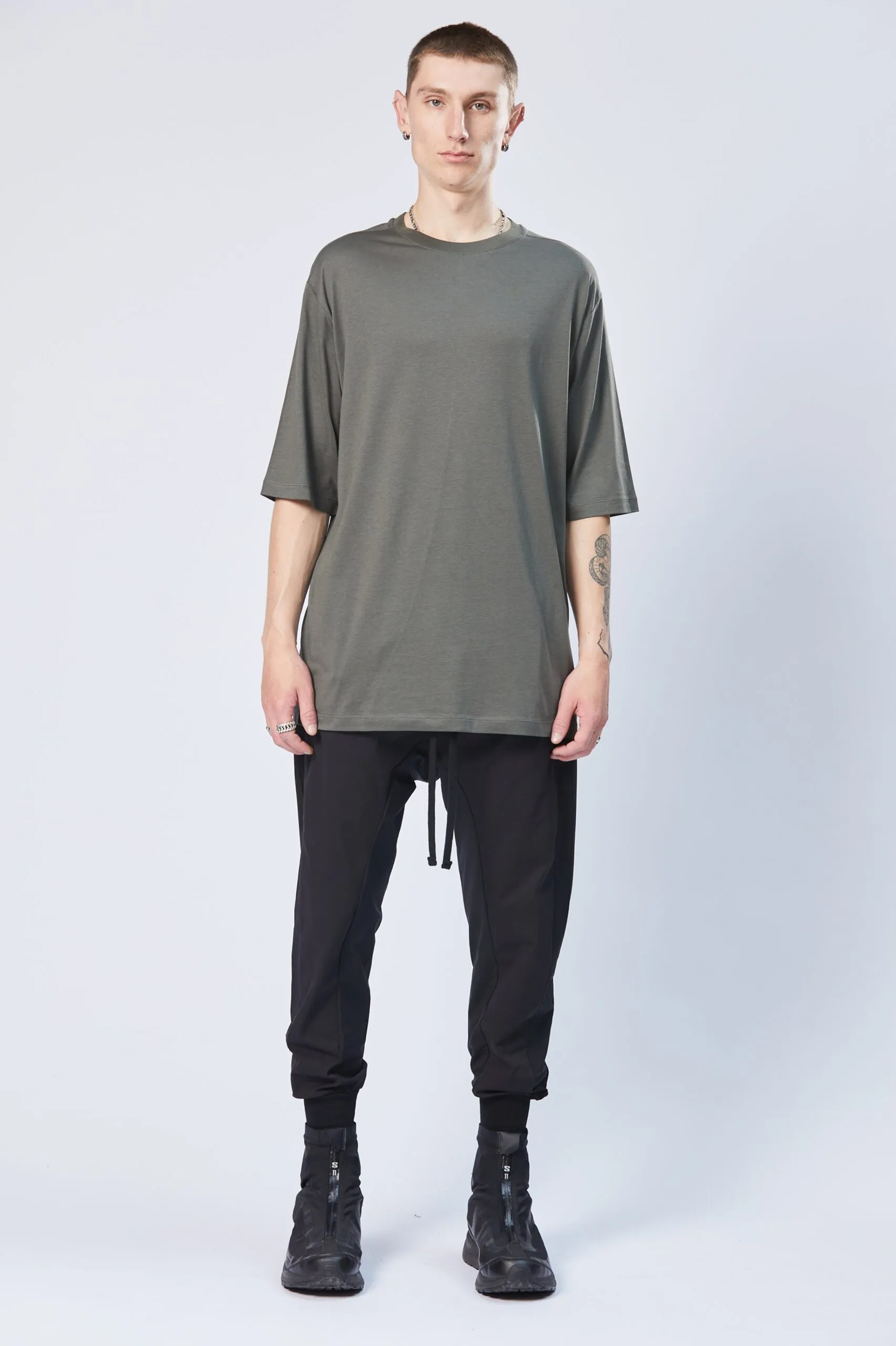 THOM KROM Round Neck Cotton Modal Blend T-Shirt