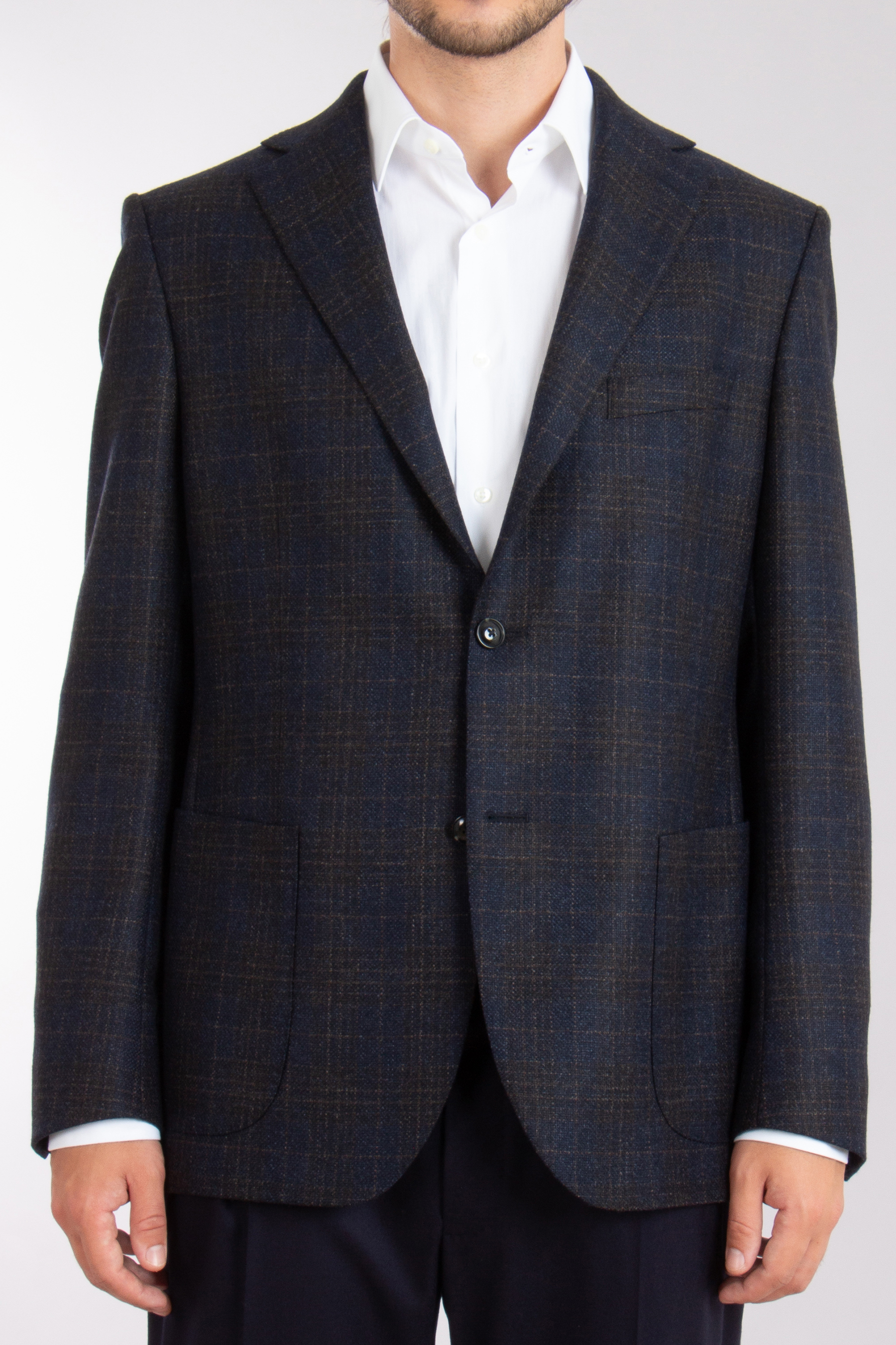 DRESSLER Regular Fit Checked Virgin Wool Jacket Sendrick