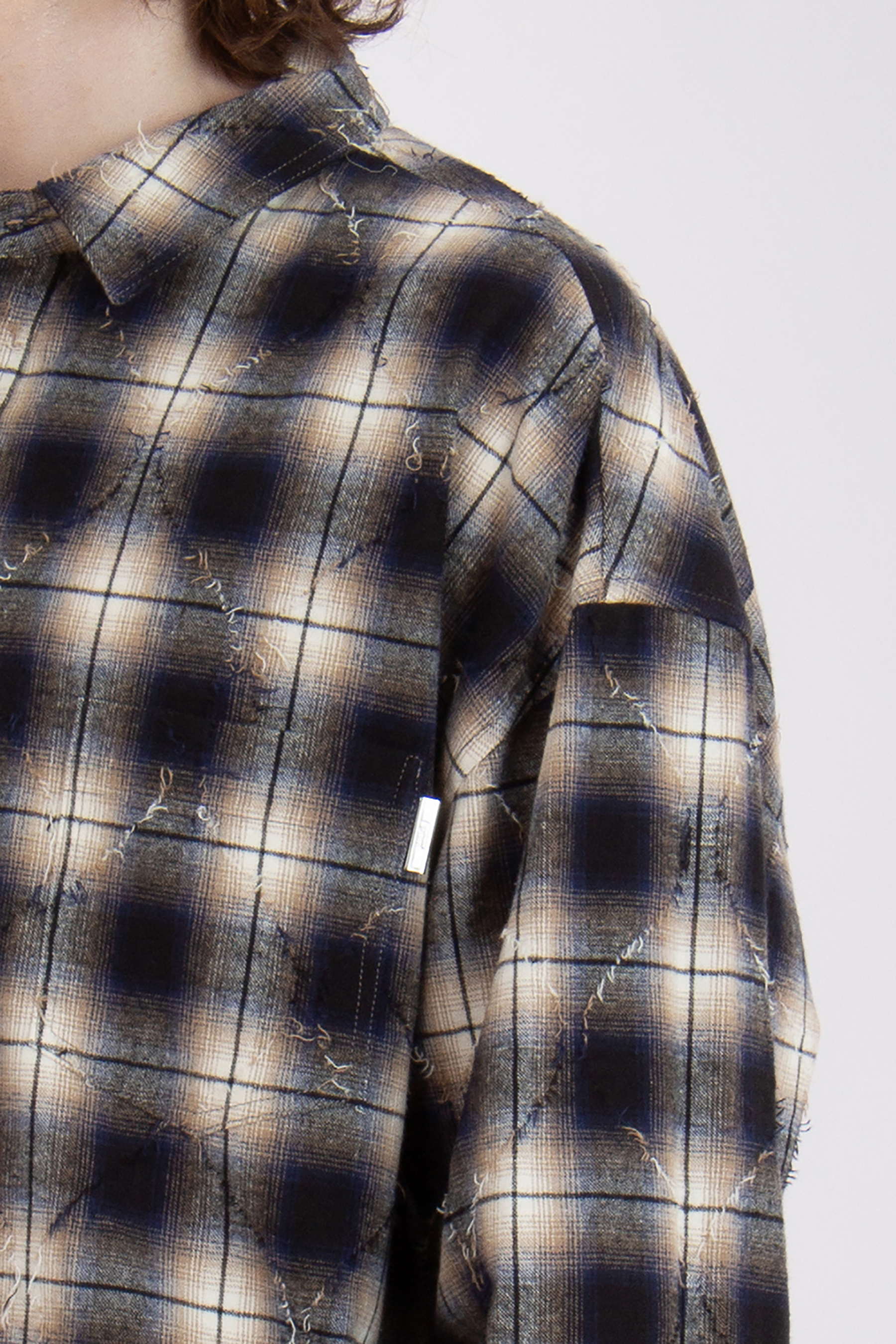 JUUN.J Checked Cotton Flannel Shirt