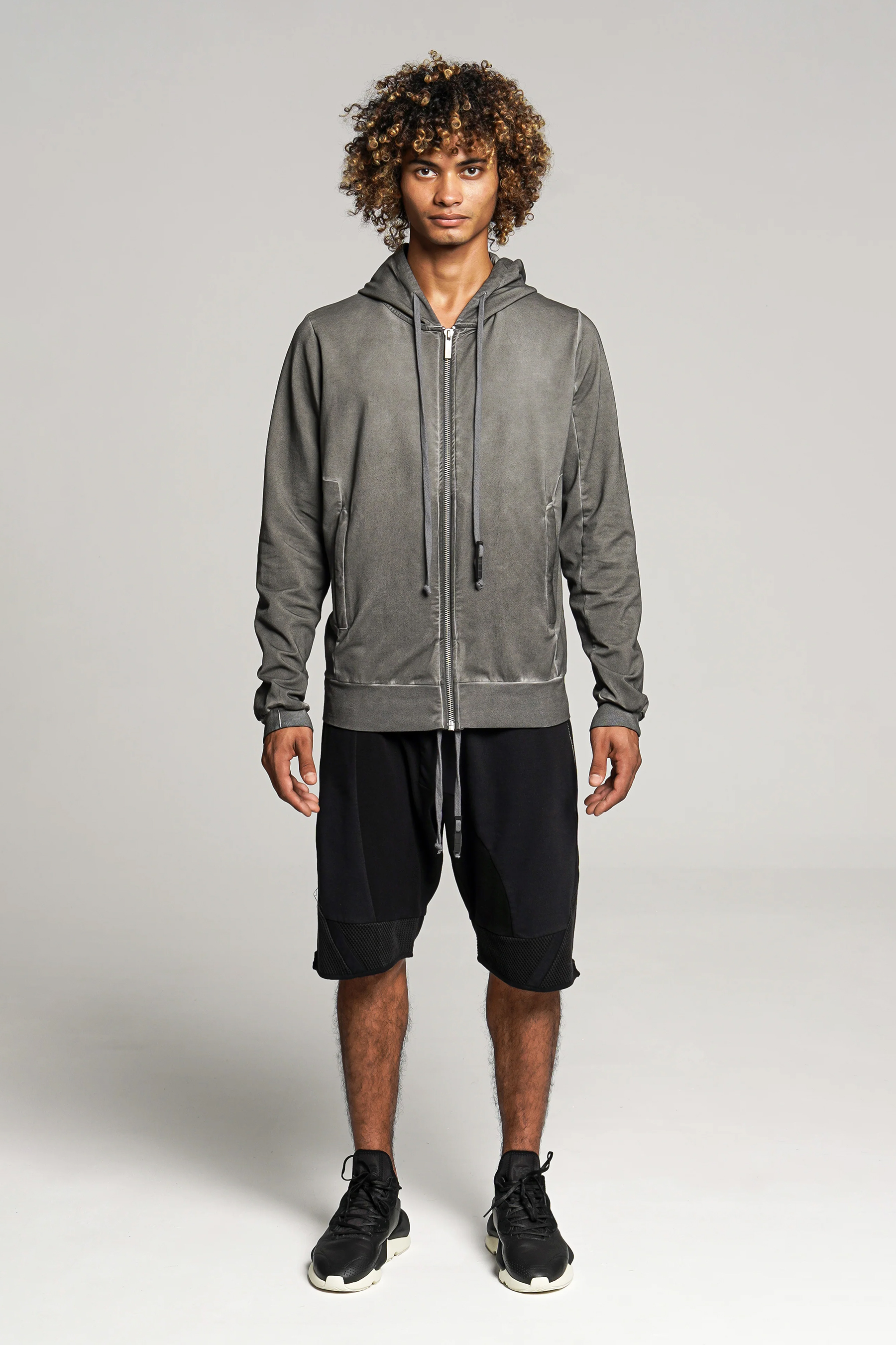 RE:VOLVER ATELIER Cotton Stretch Jersey Zip Hoodie