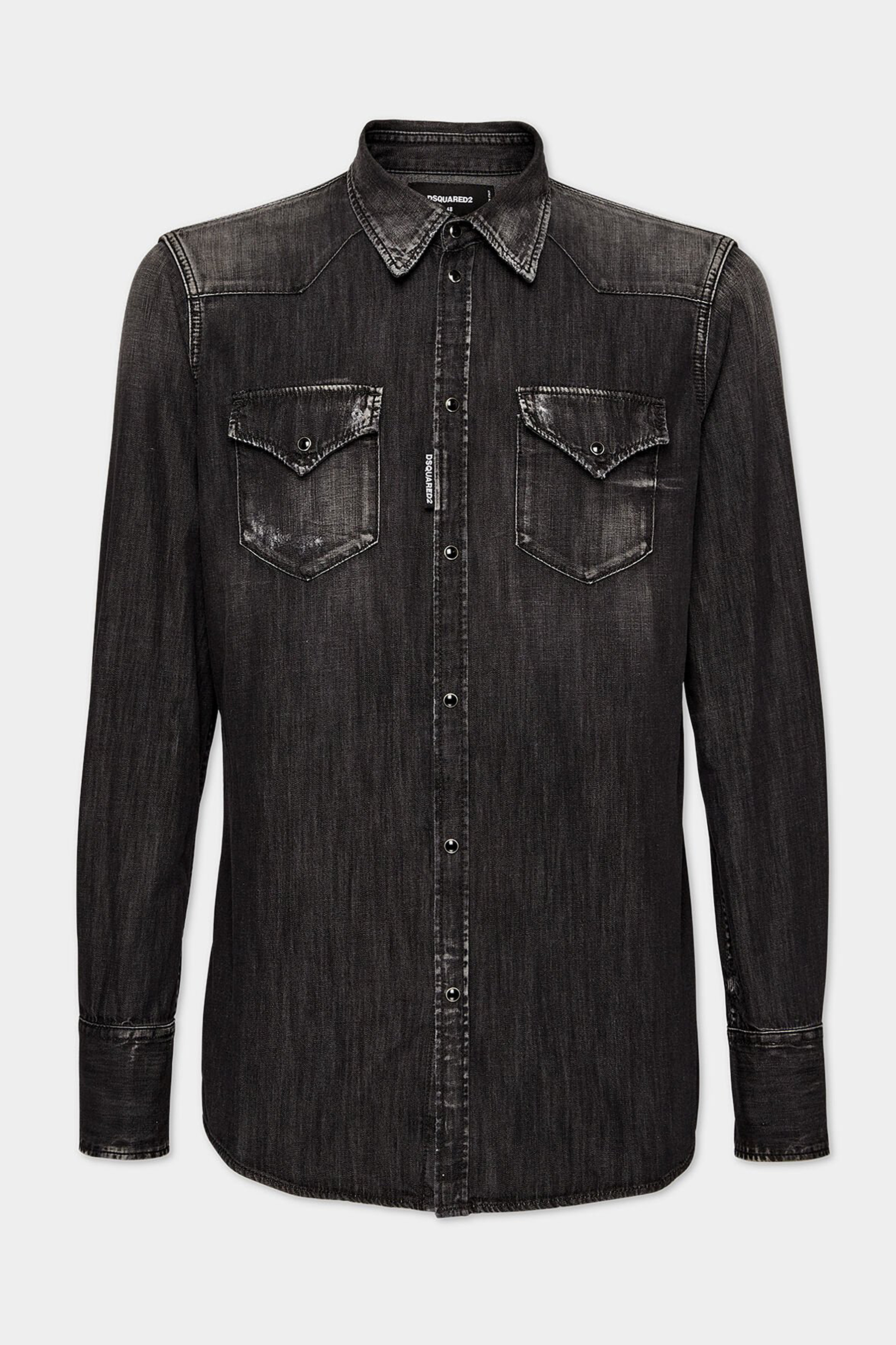 DSQUARED2 Cotton Denim Classic Western Shirt