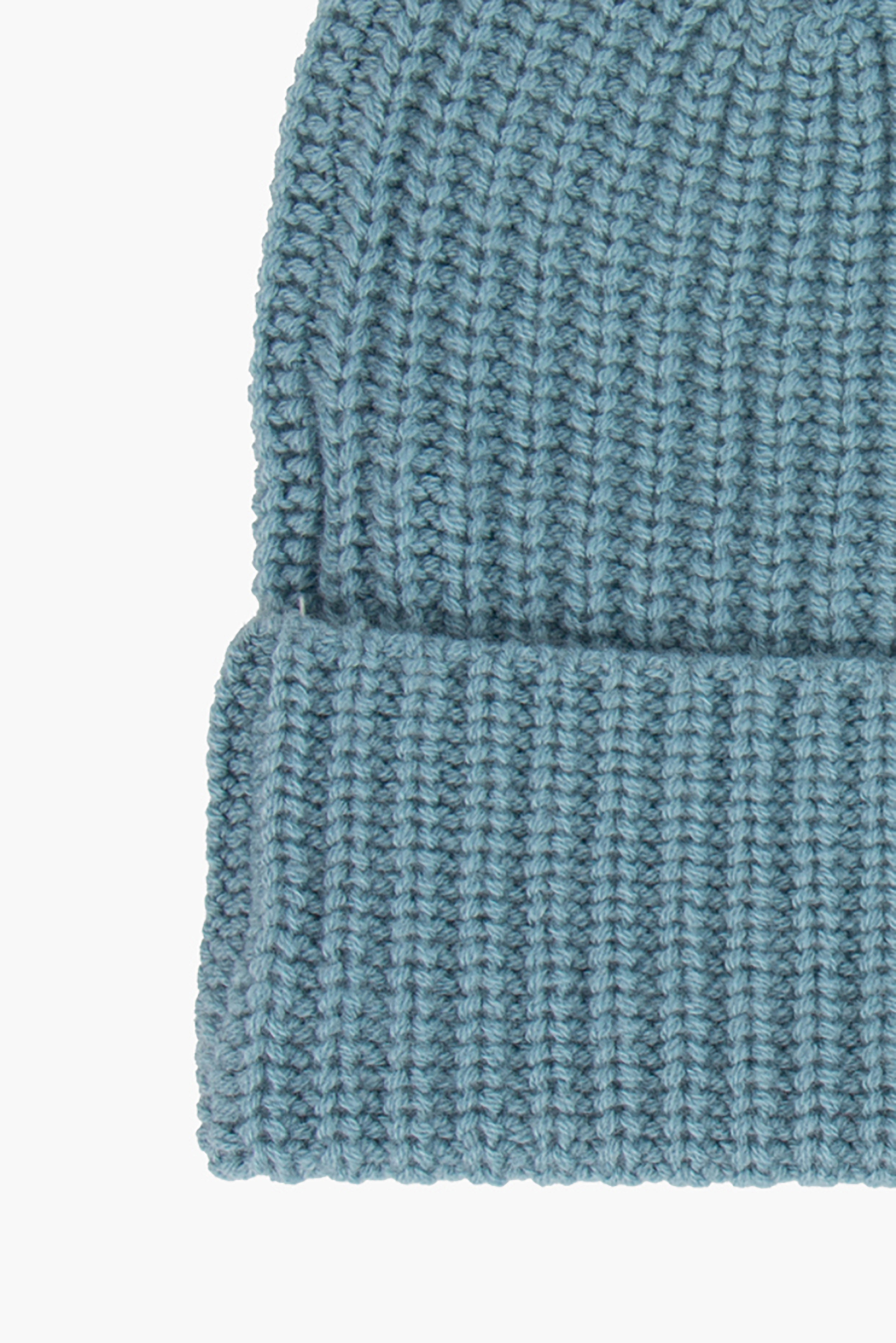 0039 ITALY Ribbed Cashmere-Wool Blend Hat