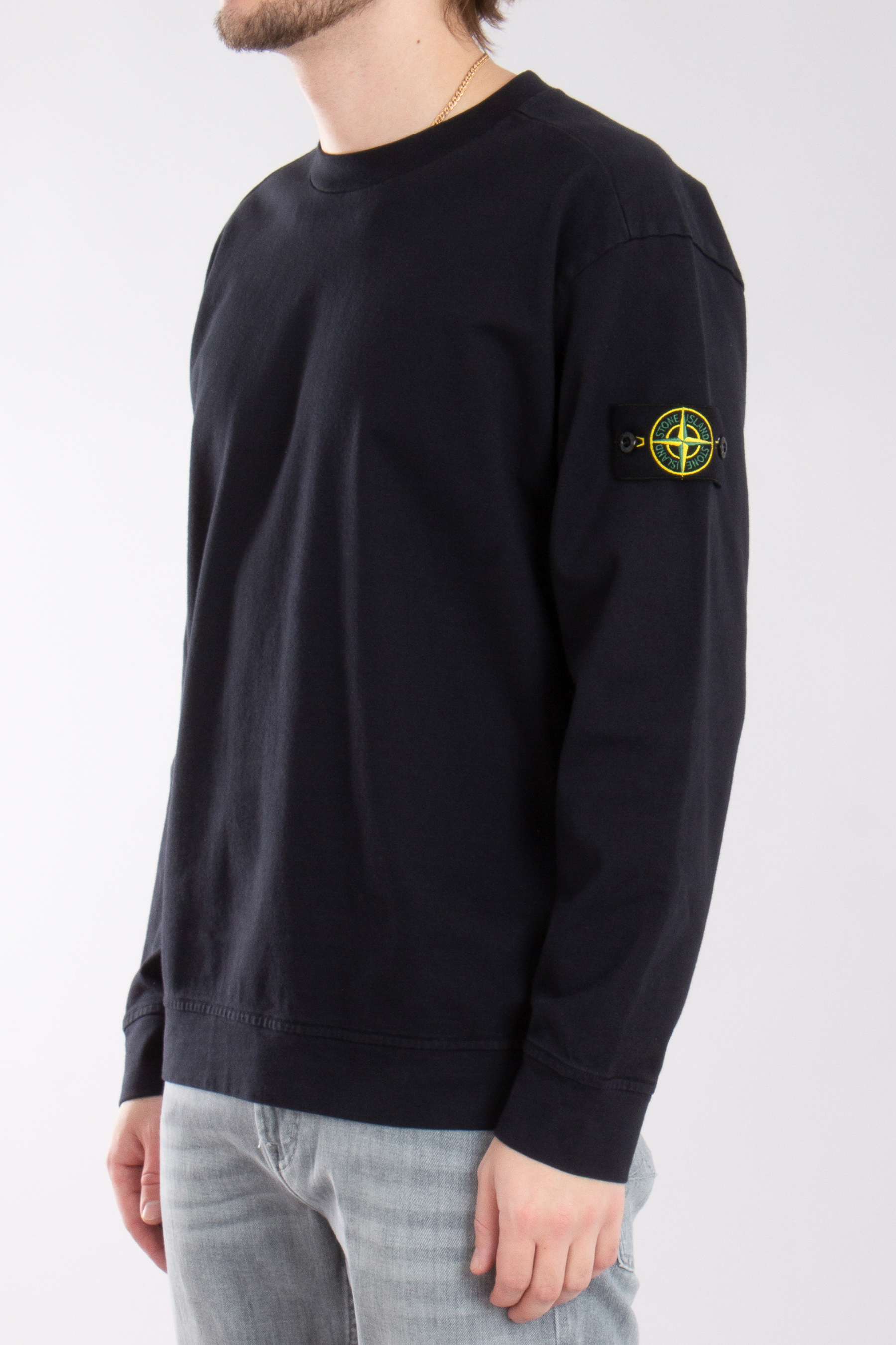 STONE ISLAND Garment Dyed Cotton Fleece Sweatshirt