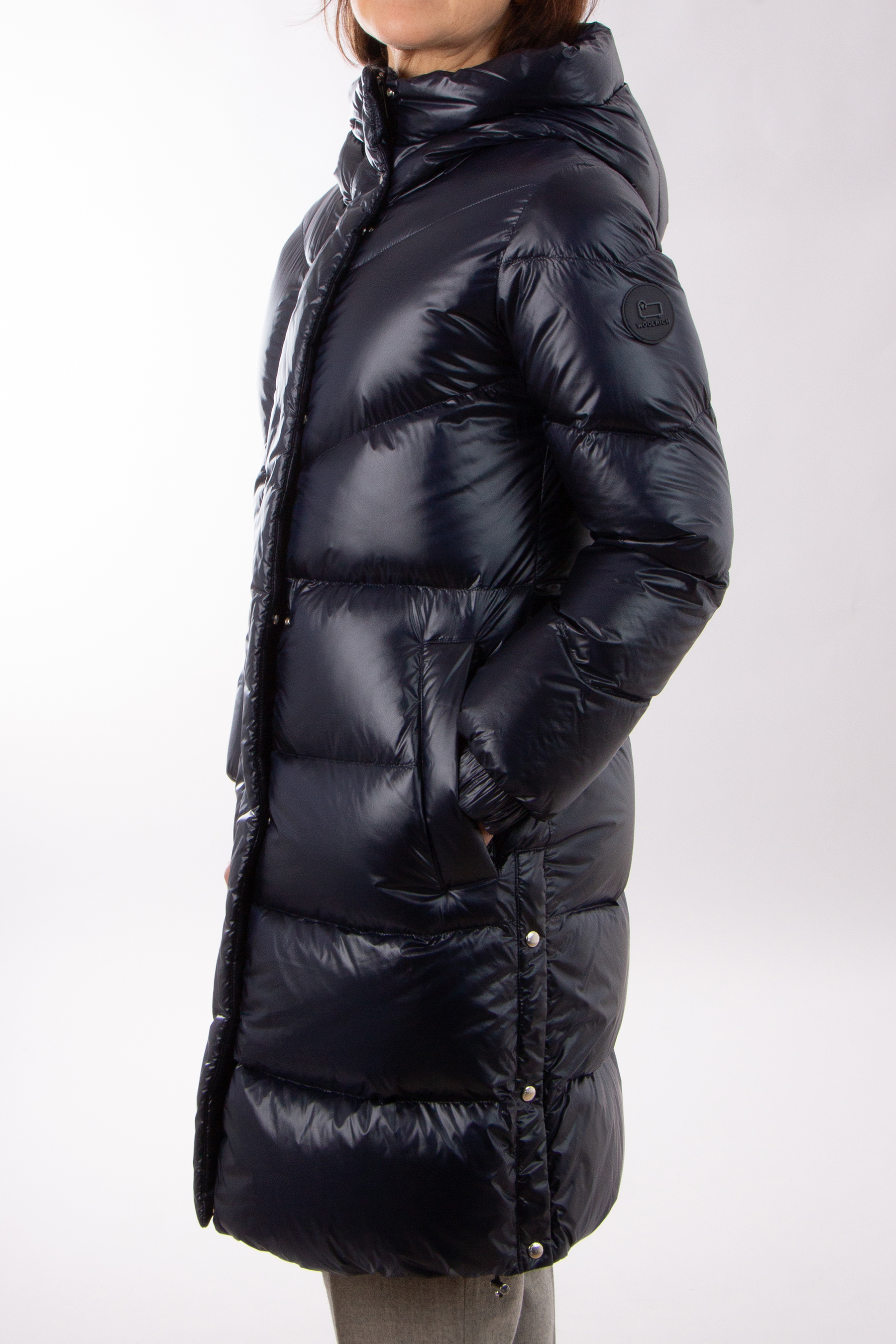 WOOLRICH Hooded Nylon Aliquippa Long Puffer Jacket