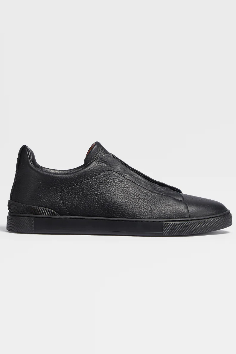 ZEGNA Leather Sneakers Triple Stitch