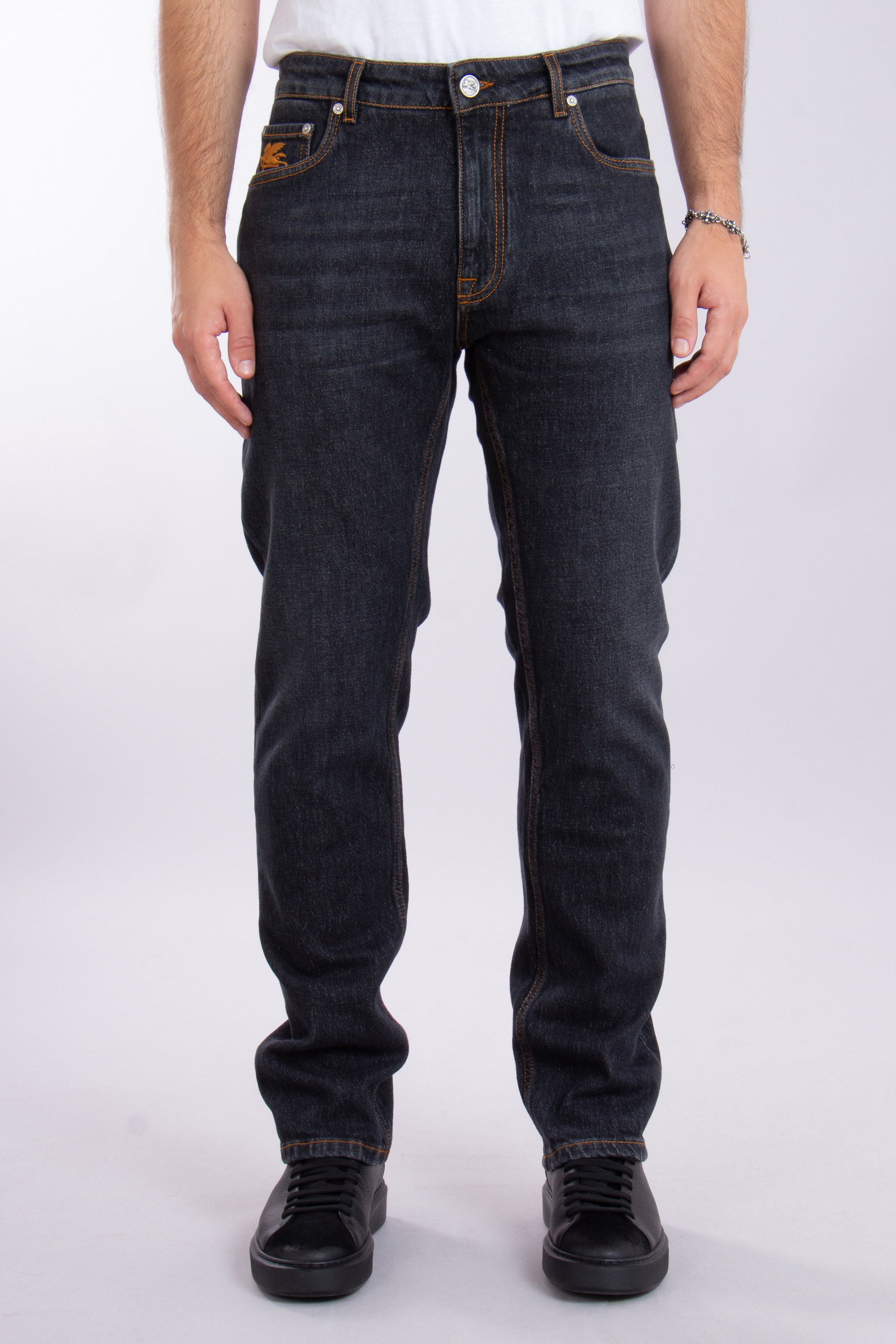 ETRO Regular Fit Cotton Stretch Denim Jeans